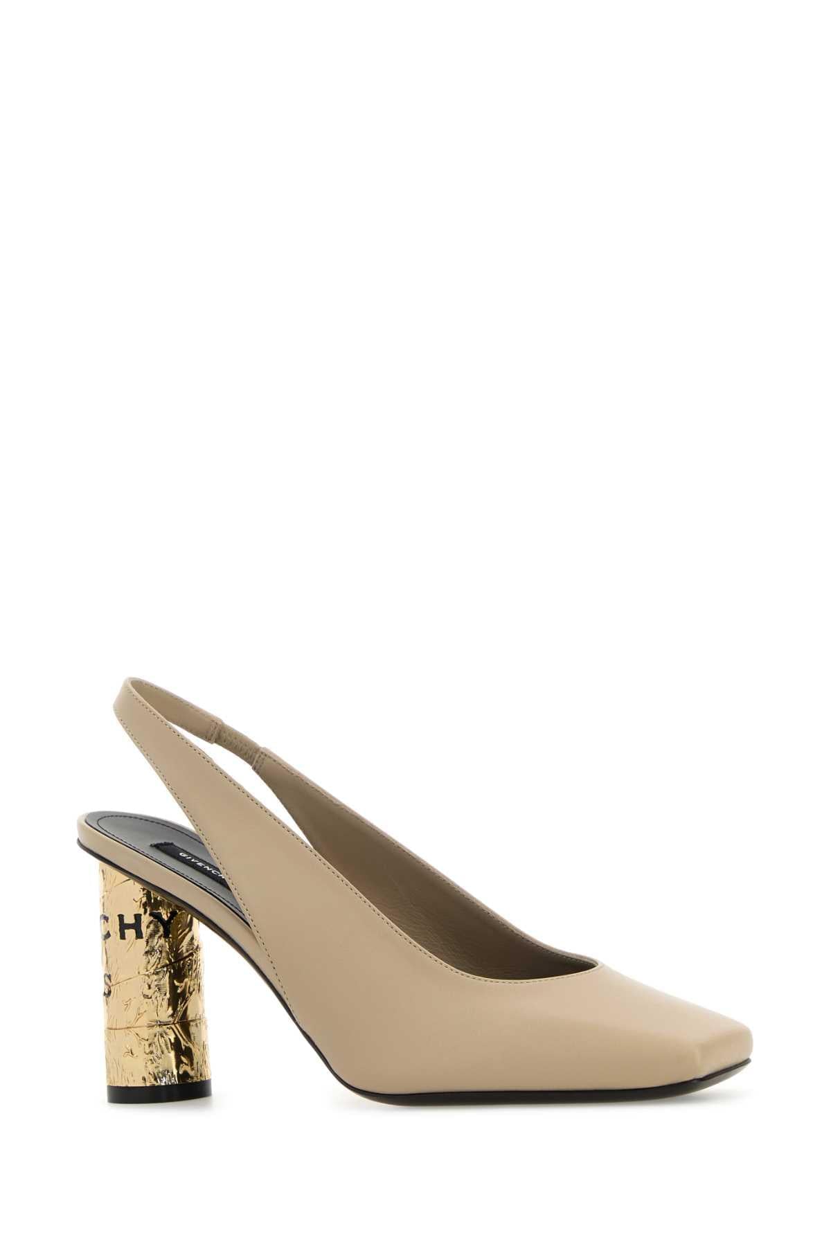 Givenchy Women Sand Leather Tape Pumps GIVENCHY