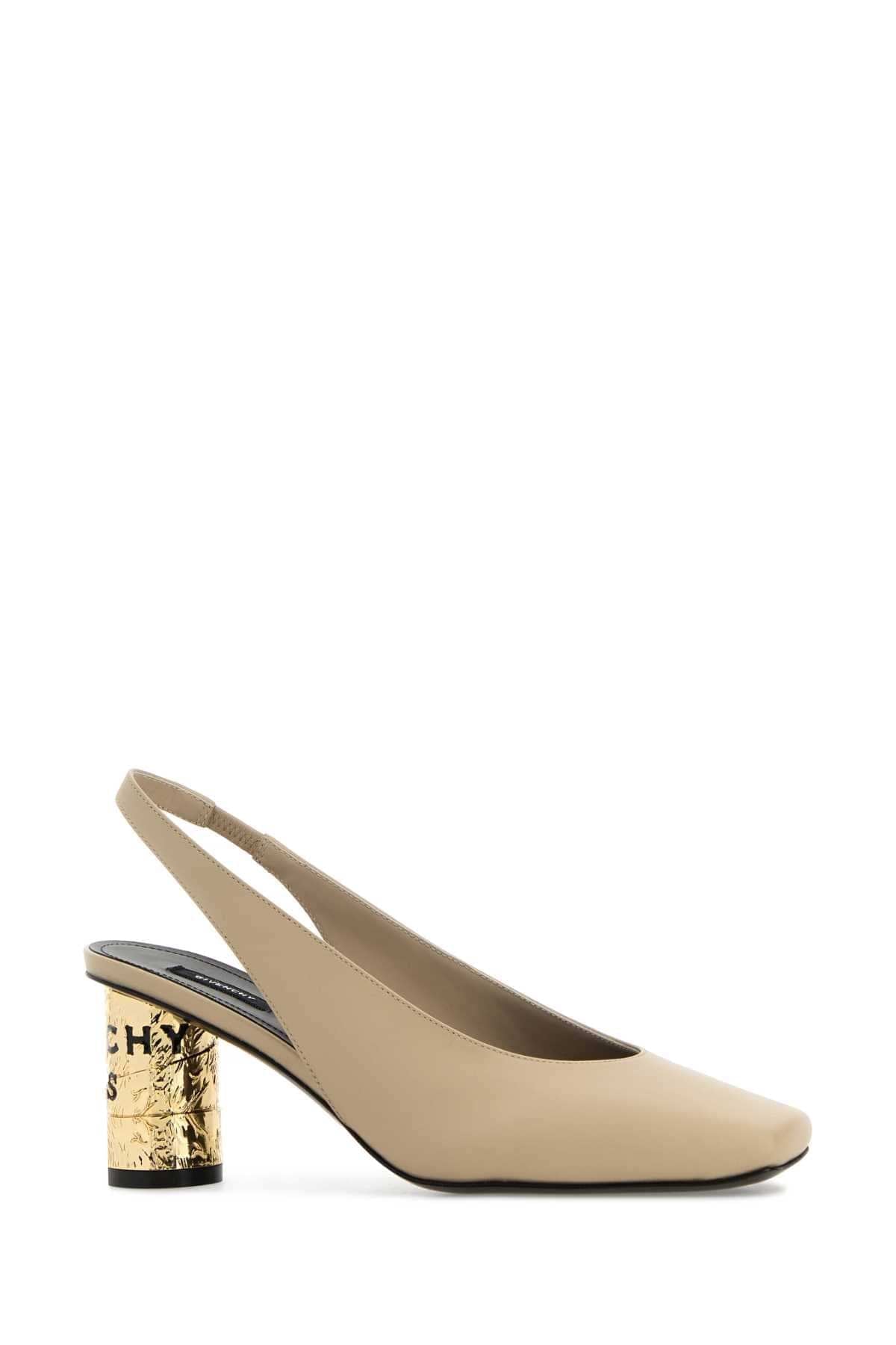 Givenchy Women Beige Leather Tape Pumps GIVENCHY