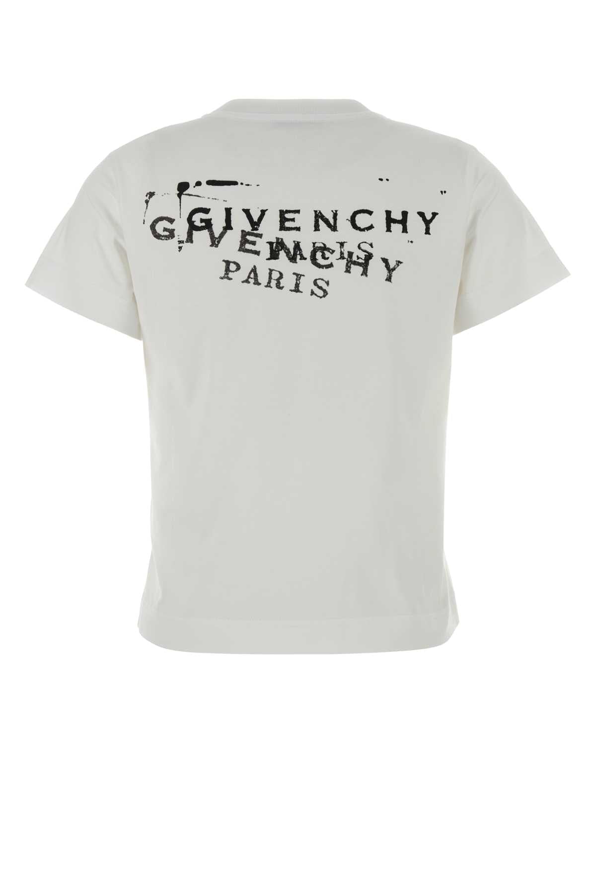 Givenchy Women White Cotton T-Shirt GIVENCHY