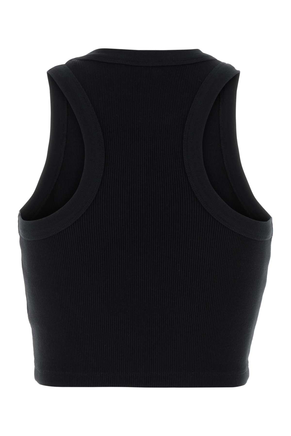 Givenchy Women Black Stretch Cotton Crop-Top GIVENCHY