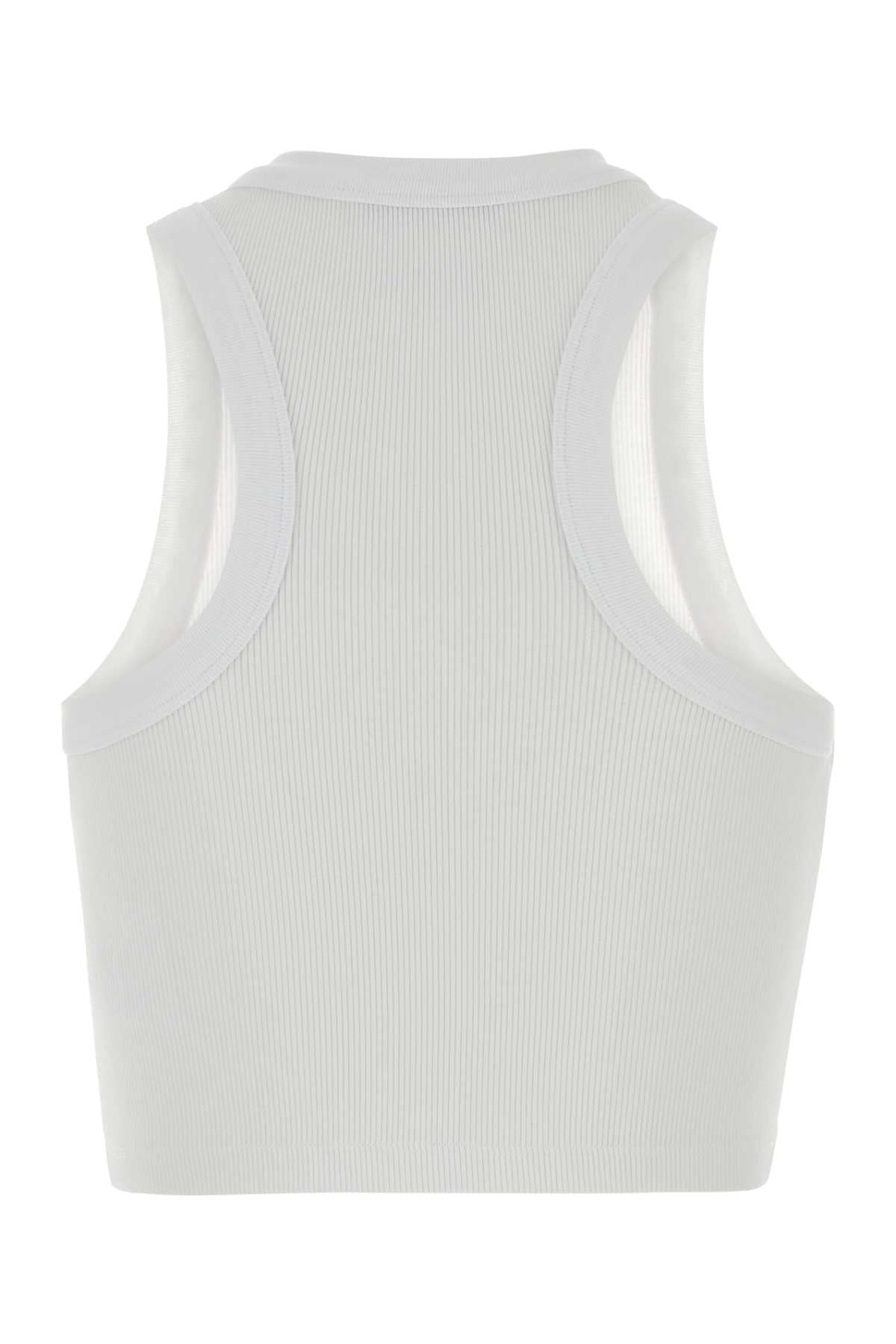 Givenchy Women White Stretch Cotton Crop-Top GIVENCHY