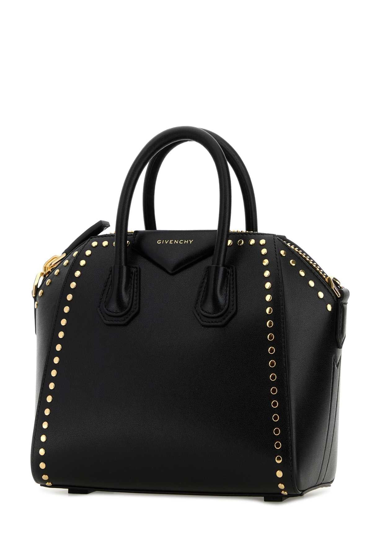 Givenchy Women Black Leather Mini Antigona Handbag GIVENCHY
