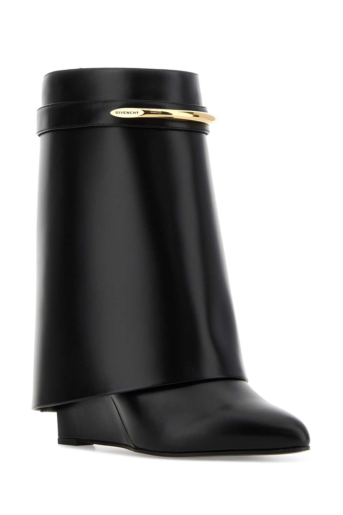 Givenchy Women Black Leather Shark Pinch Boots GIVENCHY