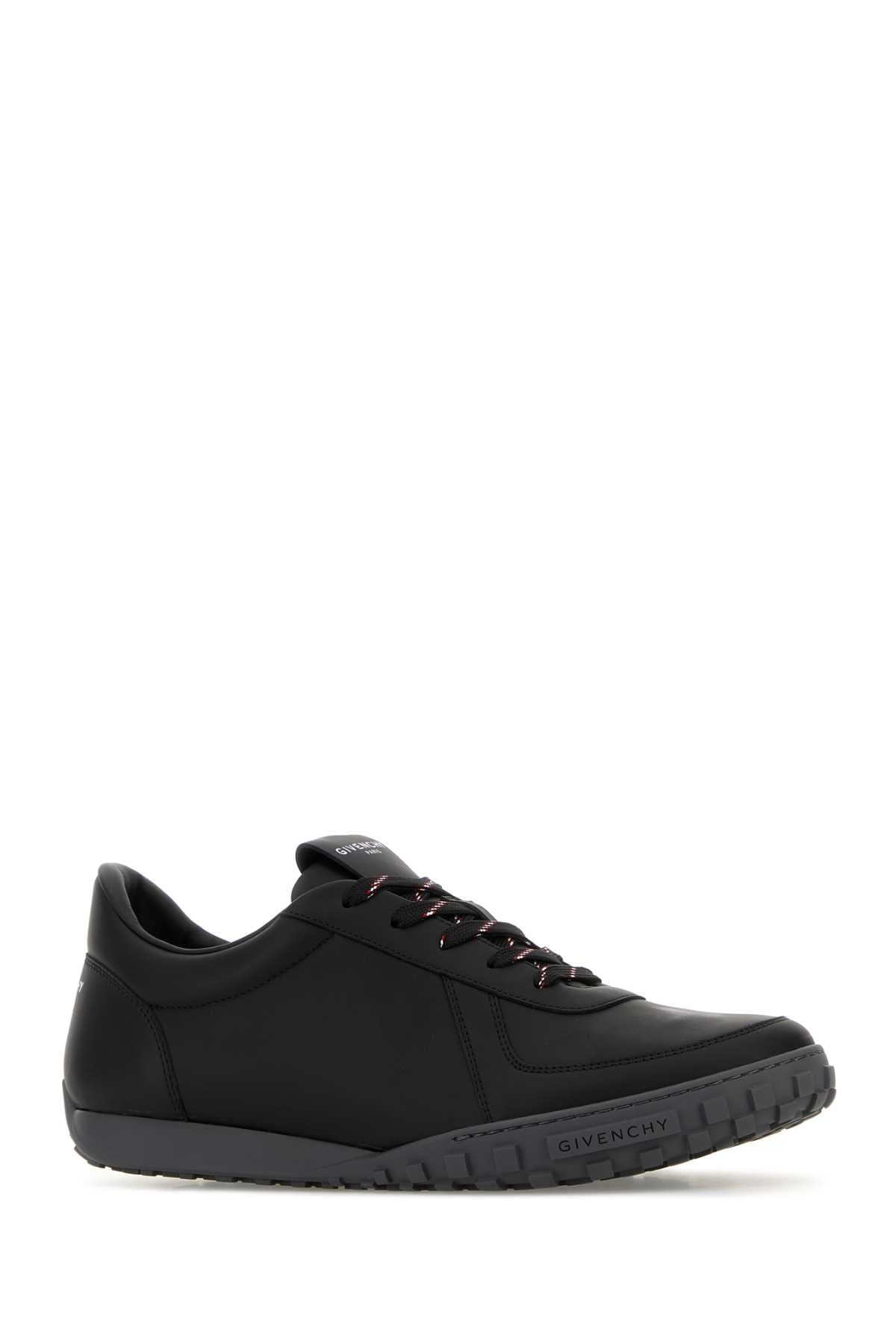 Givenchy Men Black Leather Glide Sneakers GIVENCHY