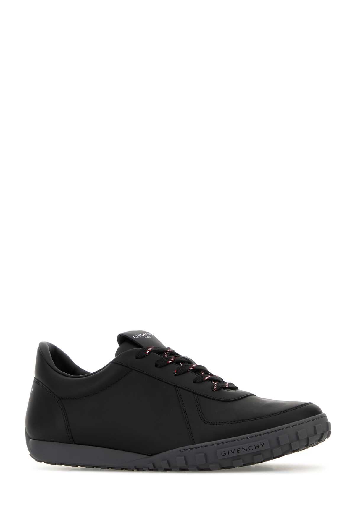 Givenchy Men Black Leather Glide Sneakers GIVENCHY