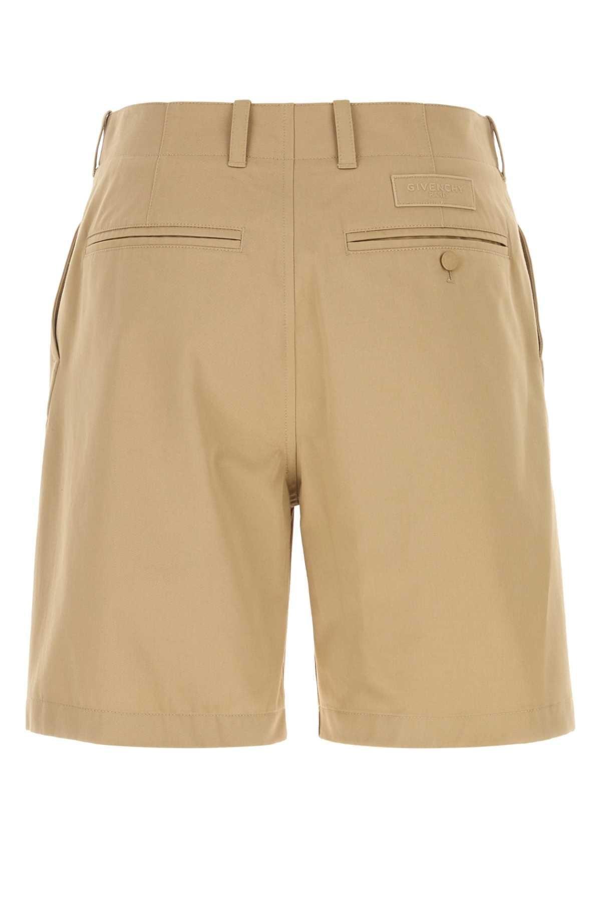 Givenchy Men Beige Cotton Bermuda Shorts GIVENCHY