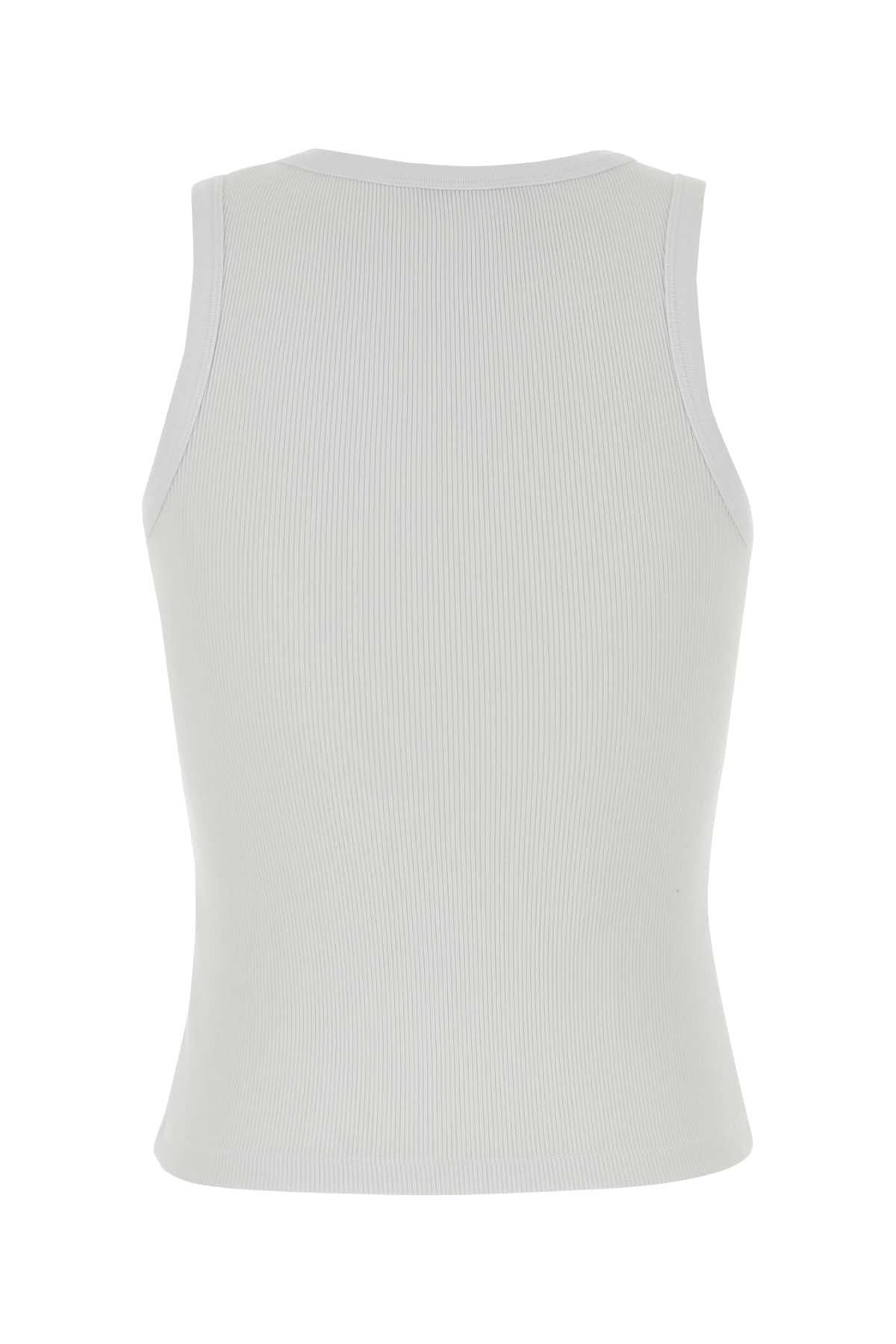 Givenchy Women White Stretch Cotton Tank Top GIVENCHY