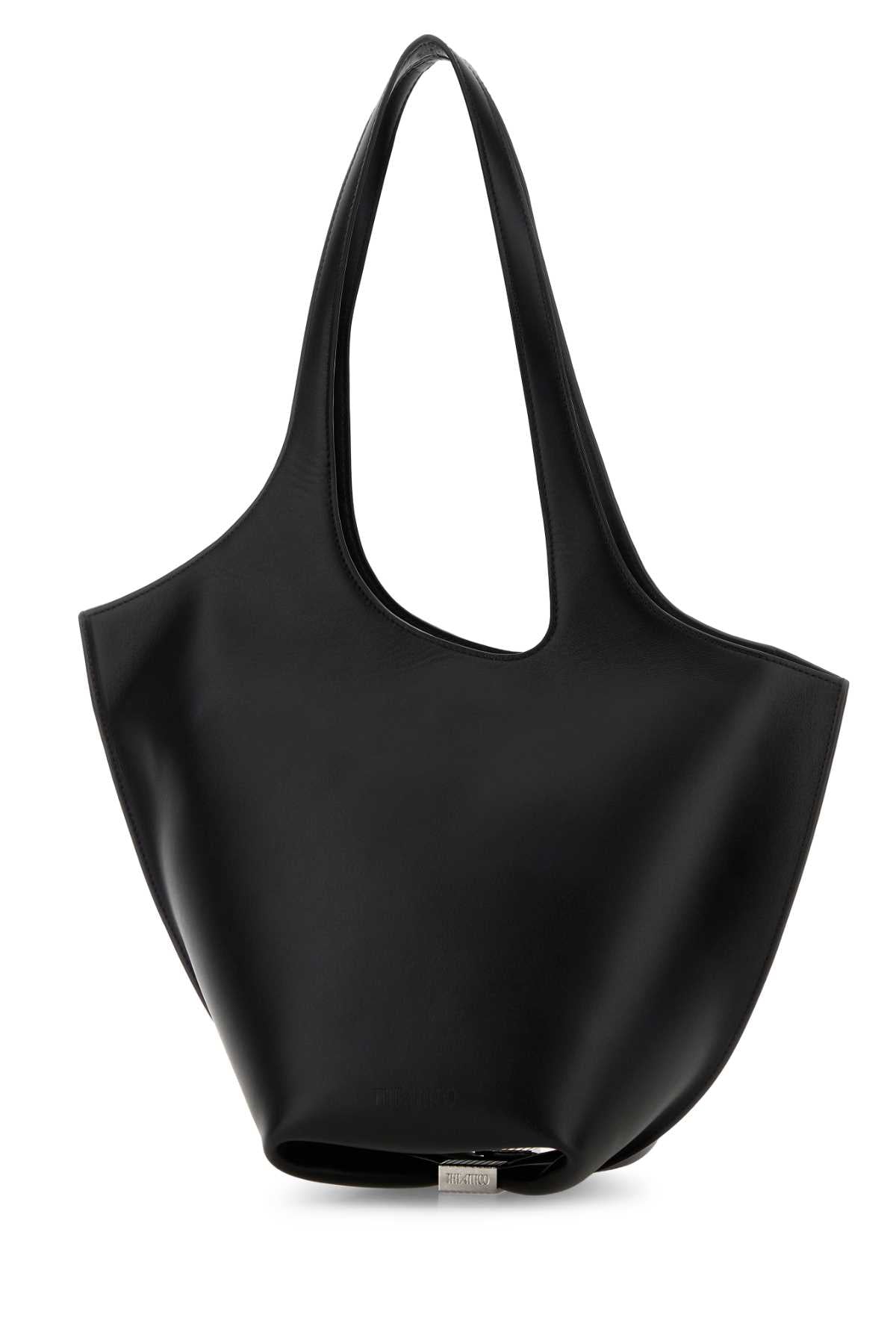 The Attico Women Black Leather Medium La Scoop Shoulder Bag THE ATTICO