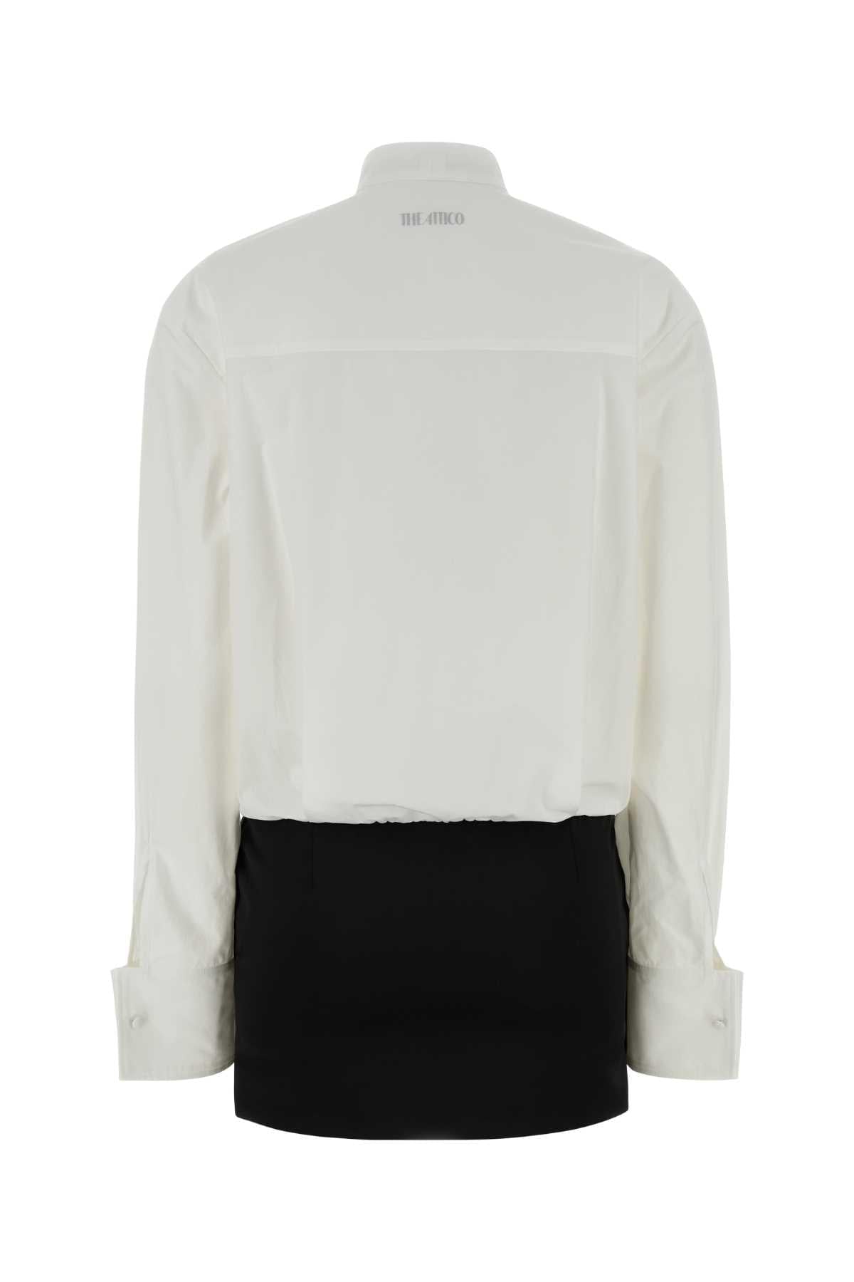 The Attico Women Two-Tone Poplin And Satin Mini Dress THE ATTICO