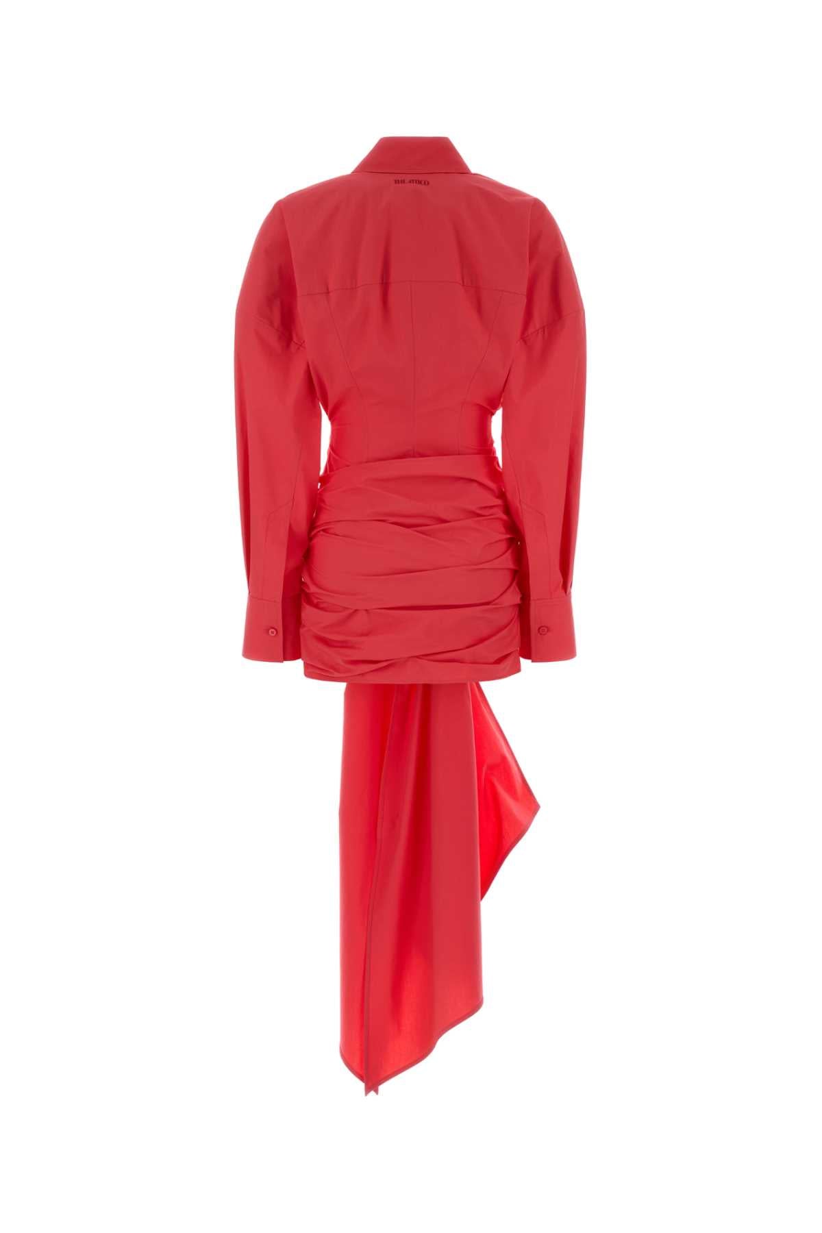 The Attico Women Coral Poplin Shirt Dress THE ATTICO