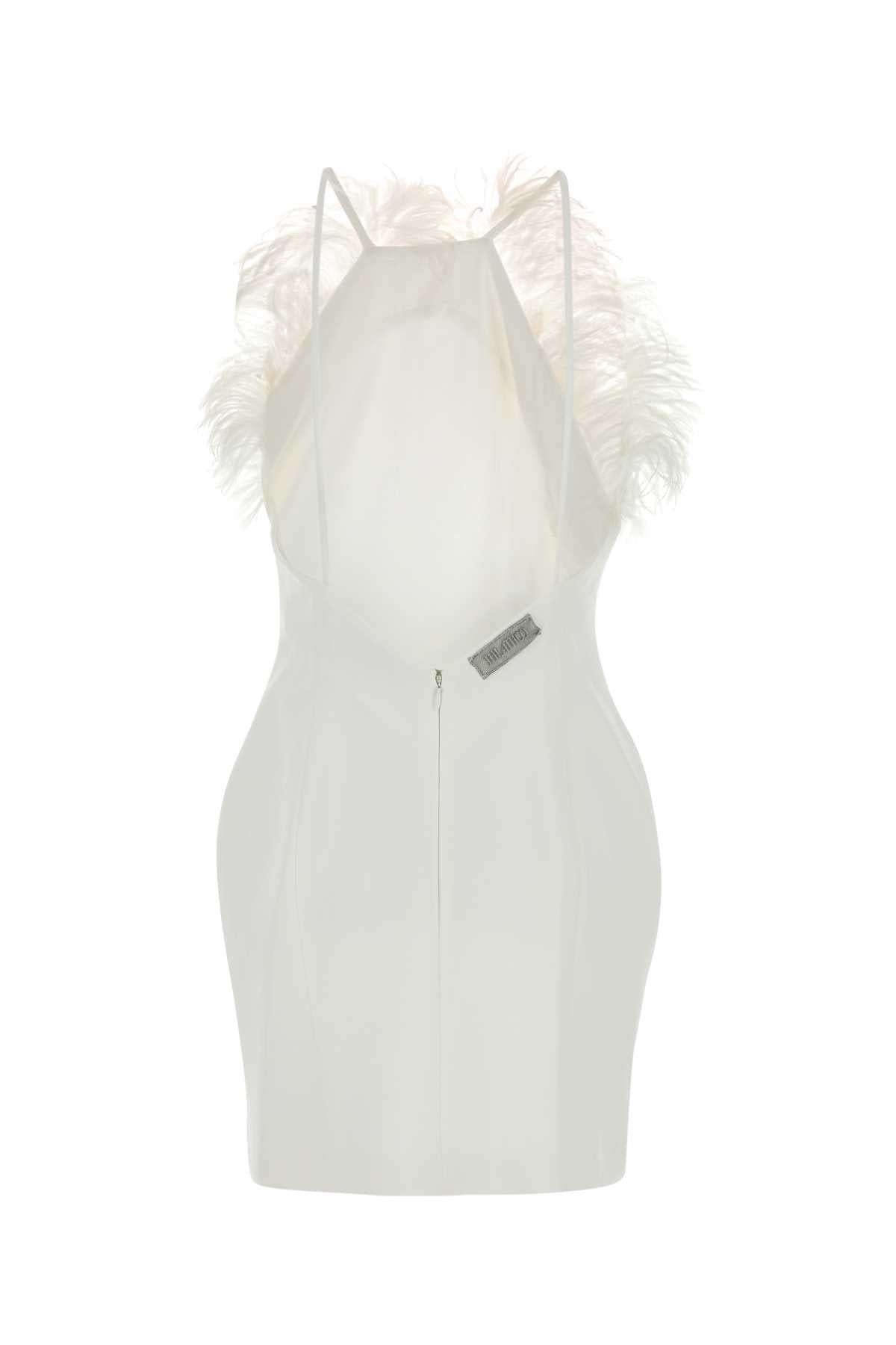 The Attico Women White Stretch Cady Mini Dress THE ATTICO