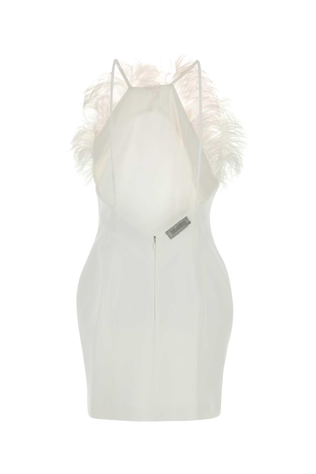 The Attico Women White Stretch Cady Mini Dress THE ATTICO