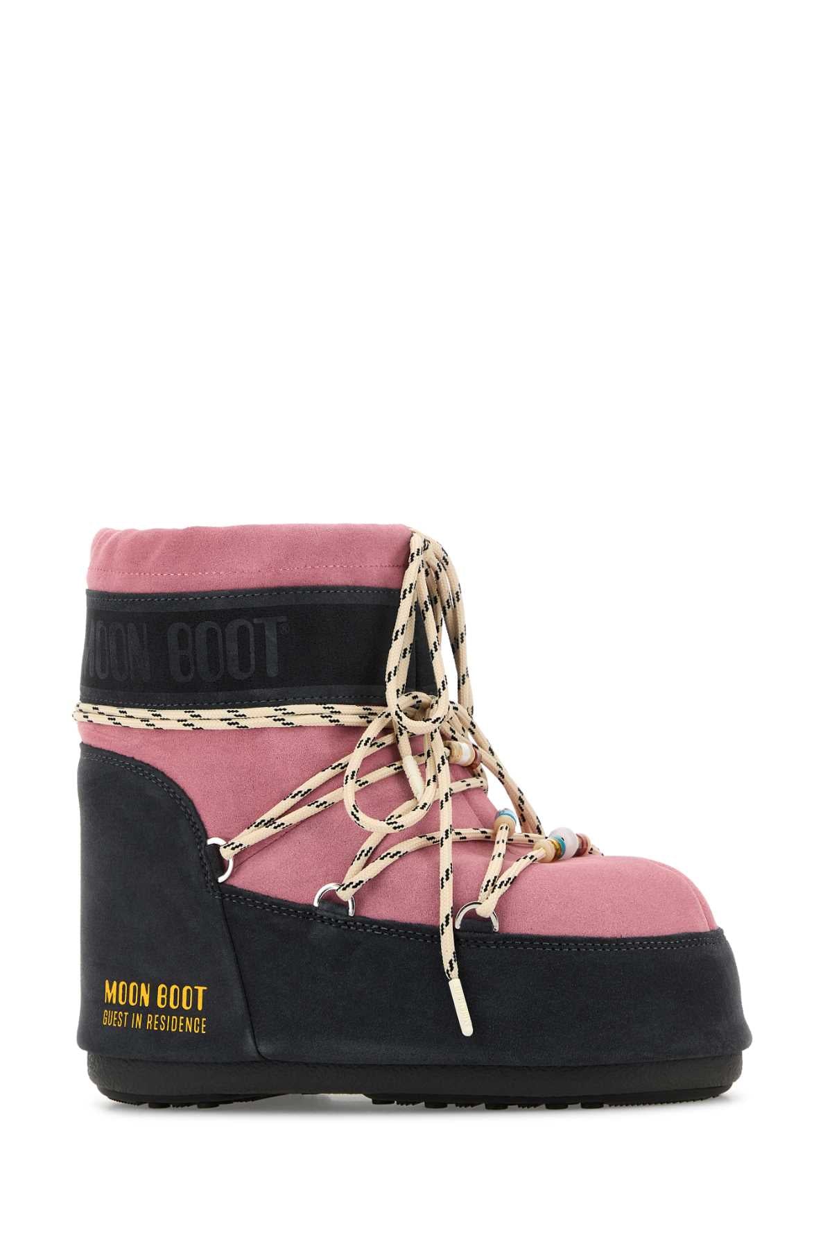 Moon Boot Women Two-Tone Suede Moon Boots X Guest In Residence Icon Low Ankle Boots MOON BOOT