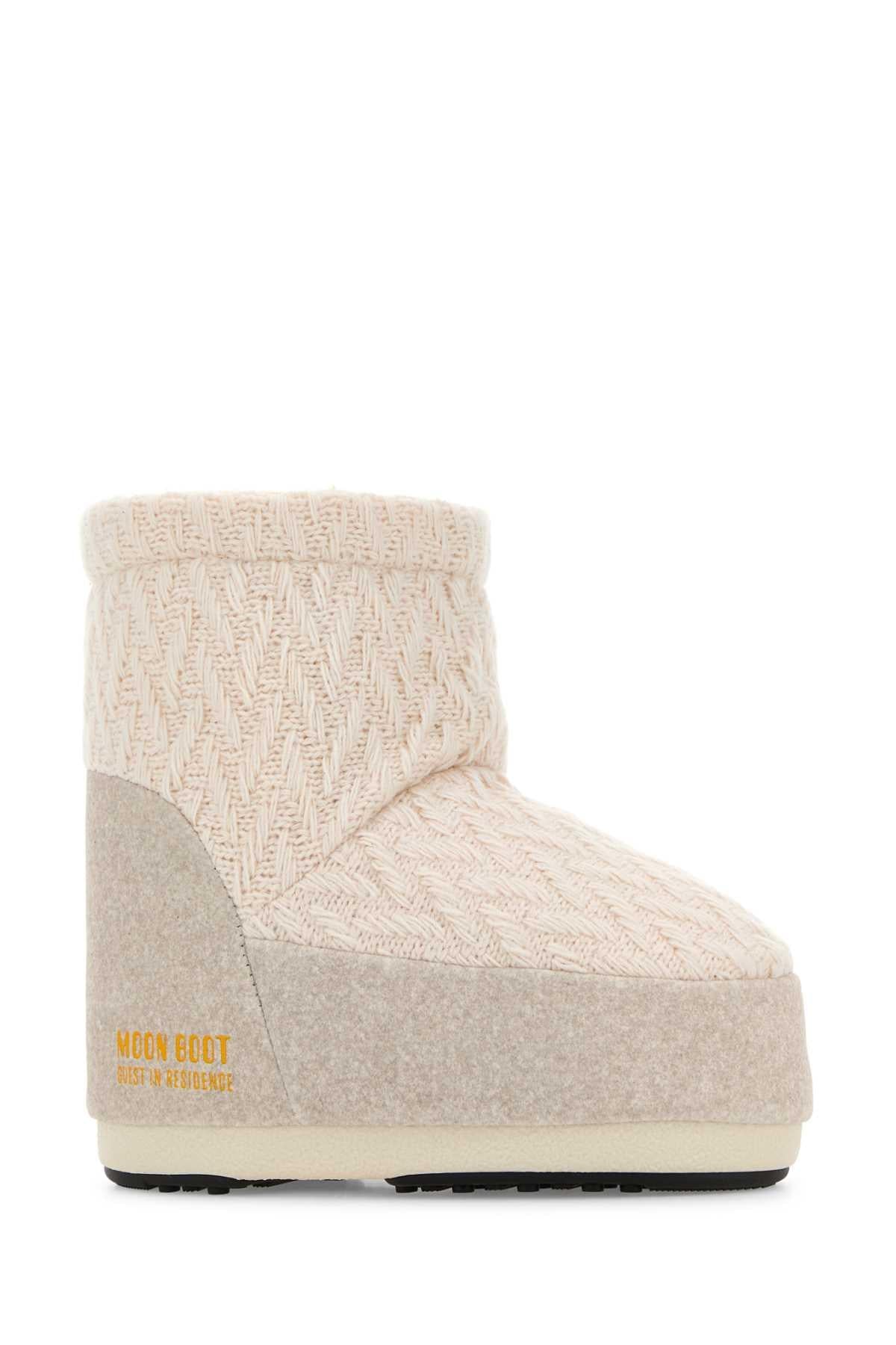 Moon Boot Women Ivory Fabric Moon Boot X Guest In Residence Icon Low Ankle Boots MOON BOOT