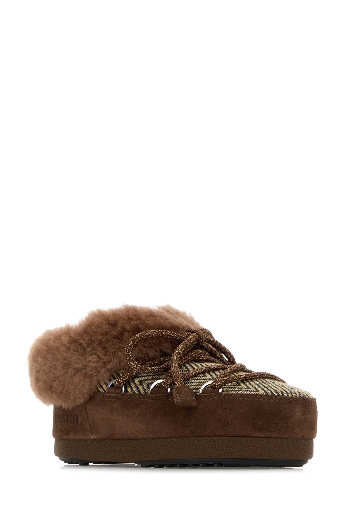 Moon Boot Women Brown Fabric Moon Boot X Guest In Residence Evx Ankle Boots MOON BOOT