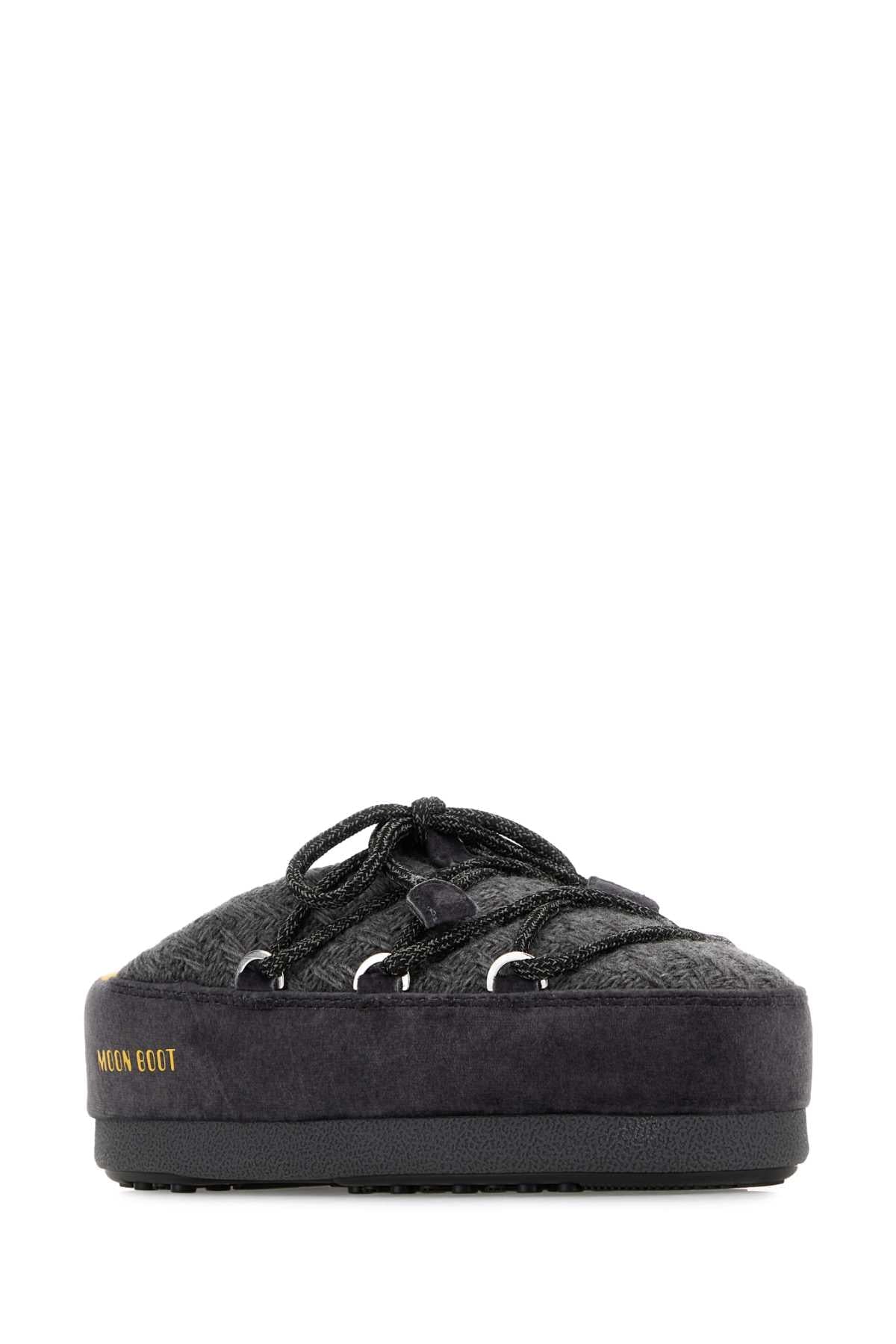 Moon Boot Women Dark Grey Fabric Moon Boot X Guest In Residence Evx Slippers MOON BOOT