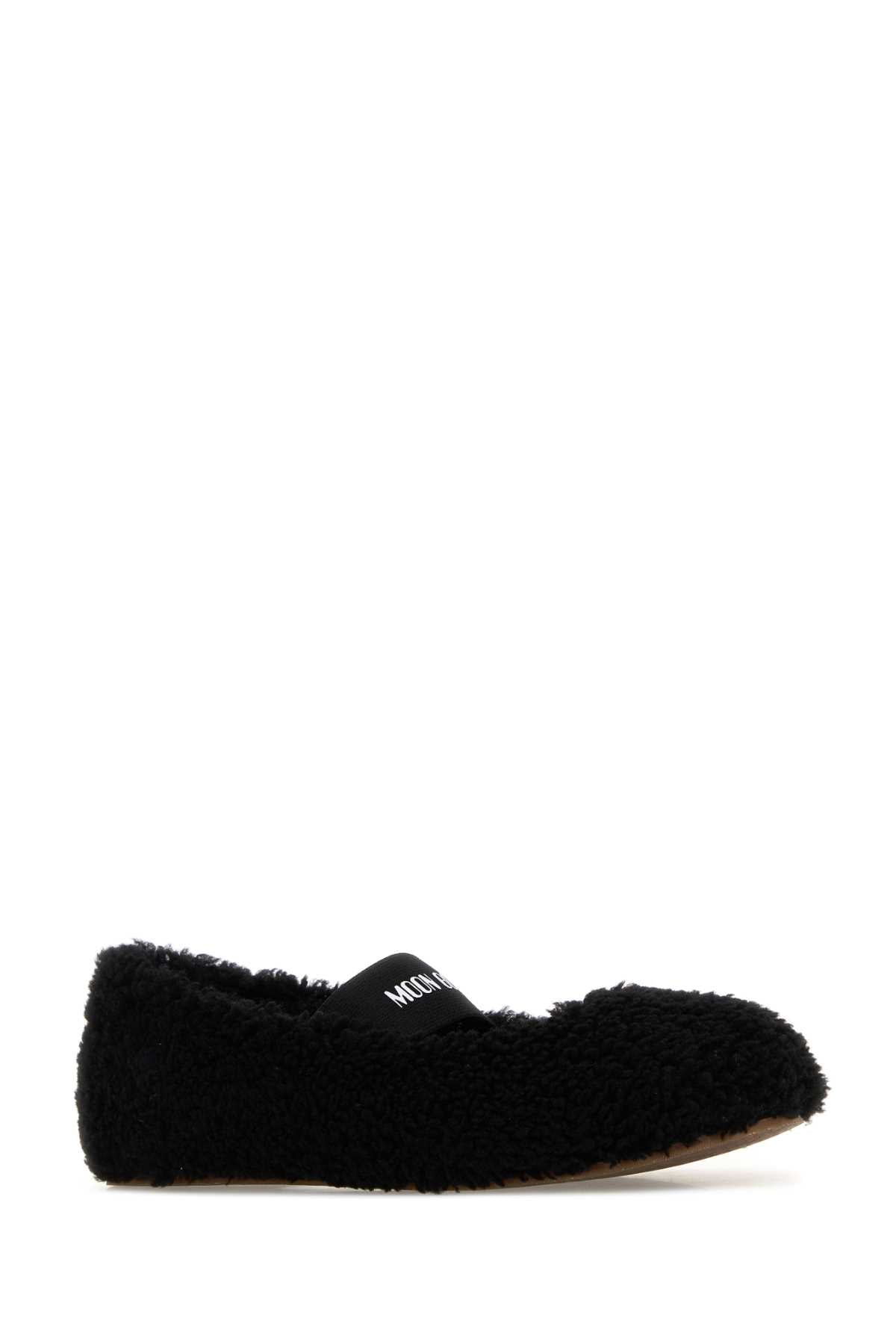 Moon Boot Women Black Shearling Ballerinas MOON BOOT