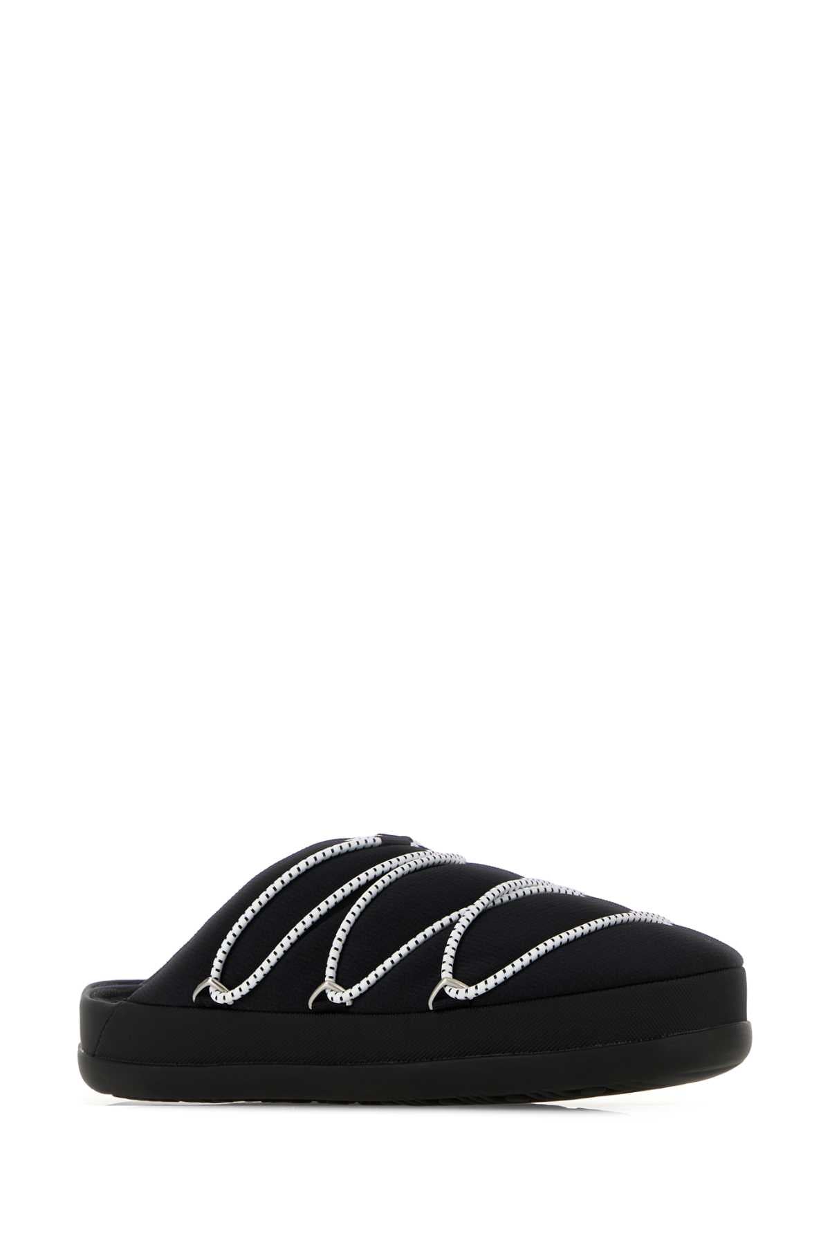 Moon Boot Women Black Fabric Slippers MOON BOOT