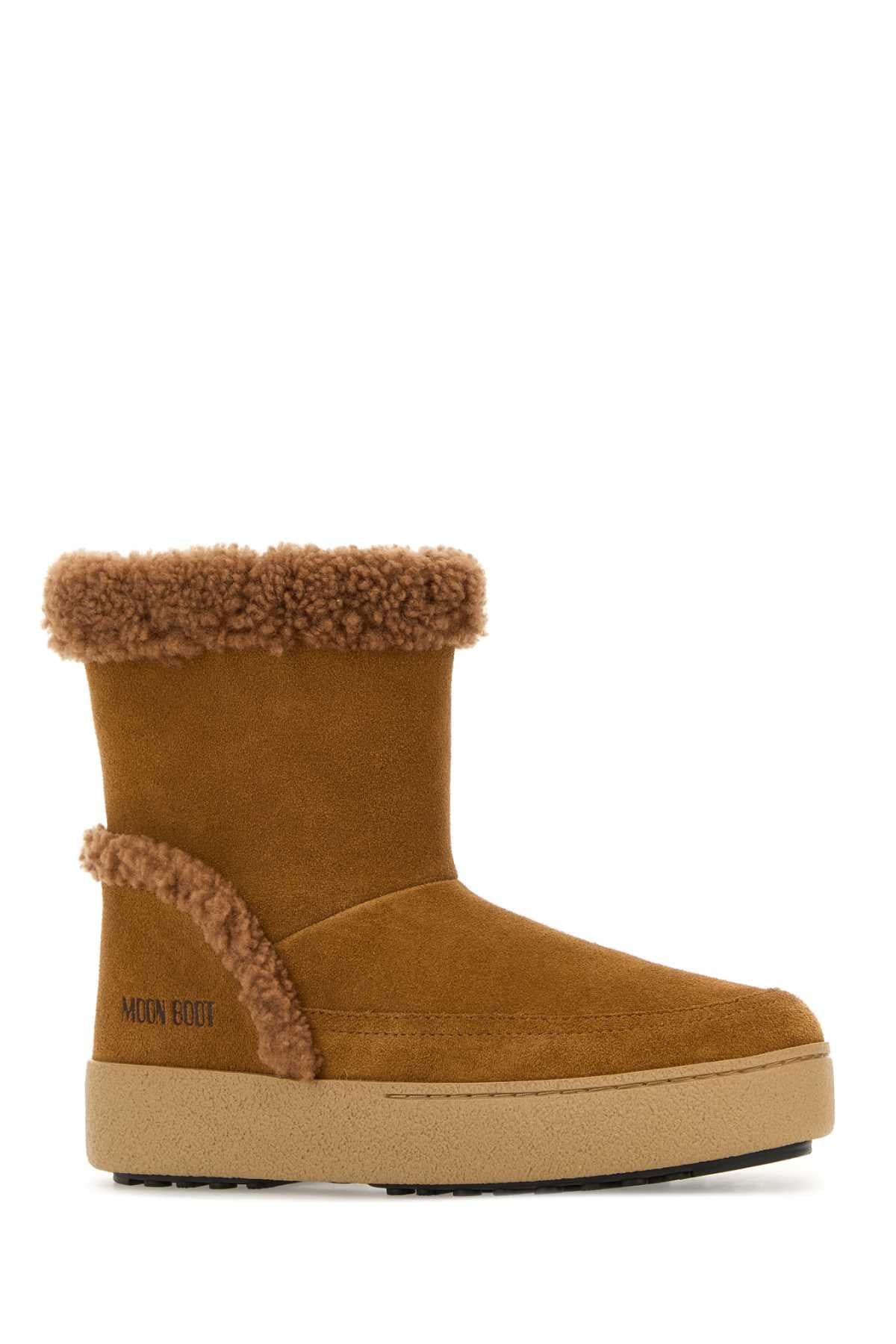 Moon Boot Women Caramel Suede Ltrack Tina Ankle Boots MOON BOOT