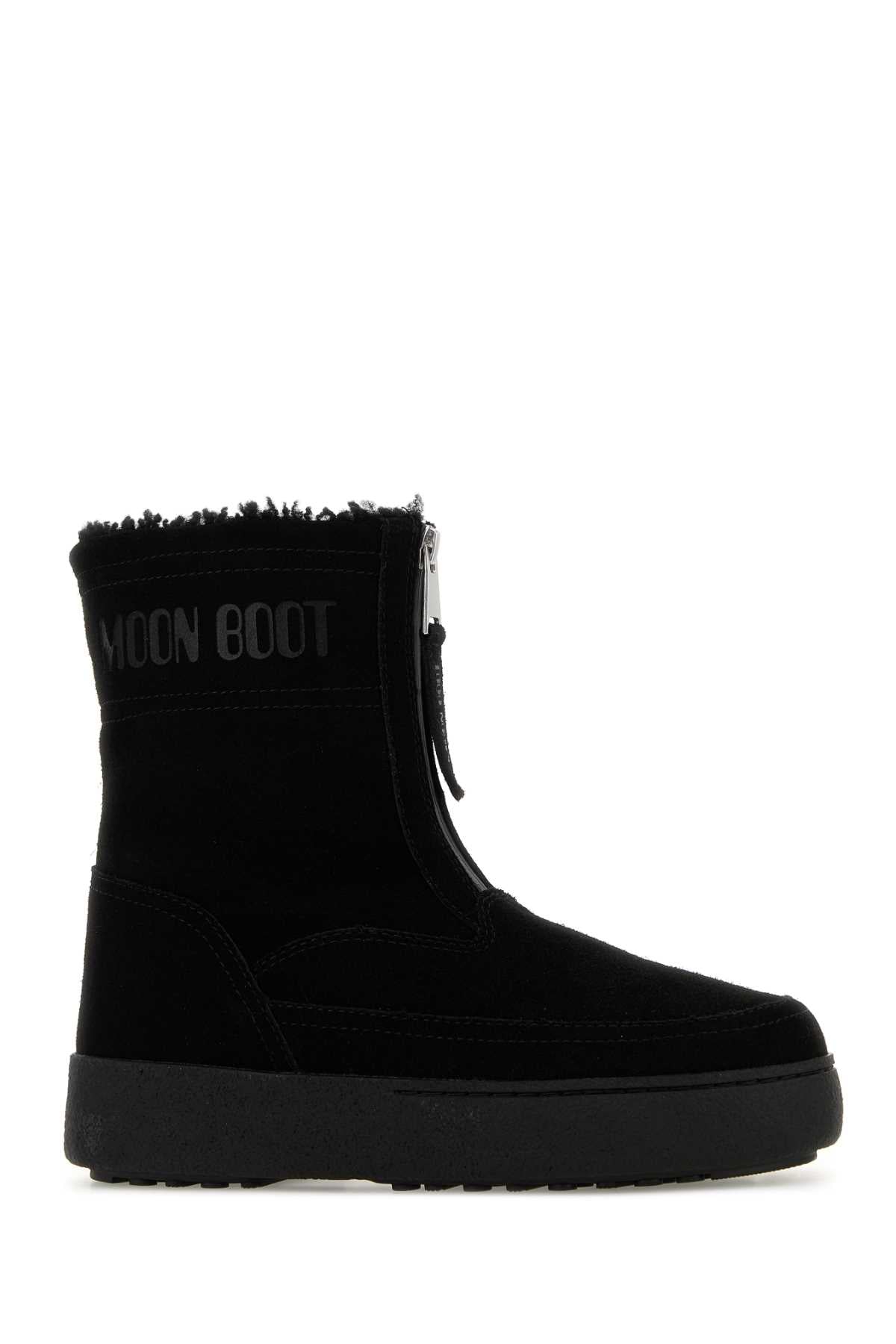 Moon Boot Women Black Suede Ltrack Lara Ankle Boots MOON BOOT