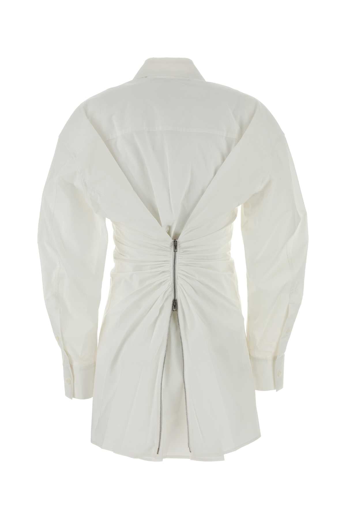 Alexander Wang Women White Stretch Poplin Shirt Dress ALEXANDER WANG