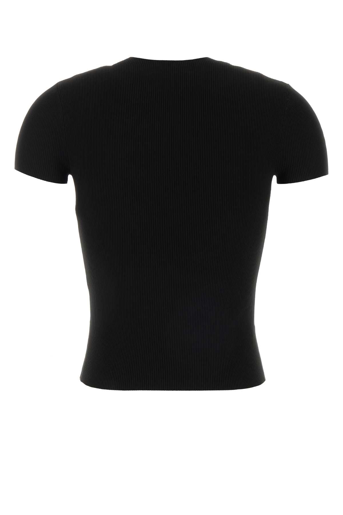 Alexander Wang Women Black Stretch Nylon T-Shirt ALEXANDER WANG