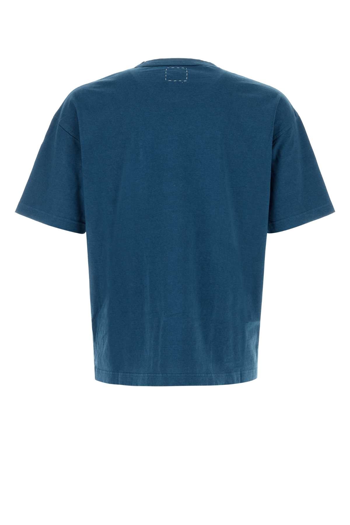 Visvim Men Blue Cotton T-Shirt VISVIM