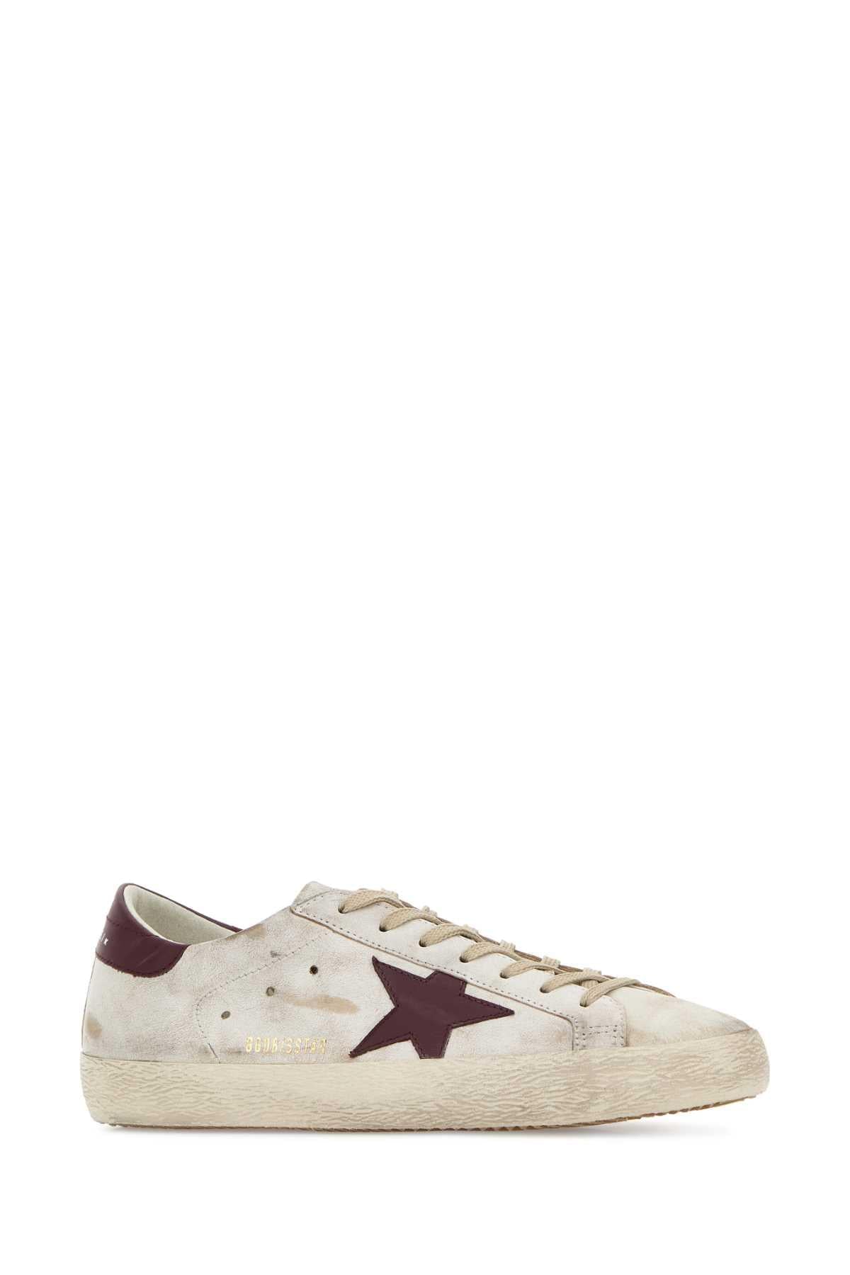 Golden Goose Deluxe Brand Men Chalk Leather Super Star Sneakers GOLDEN GOOSE