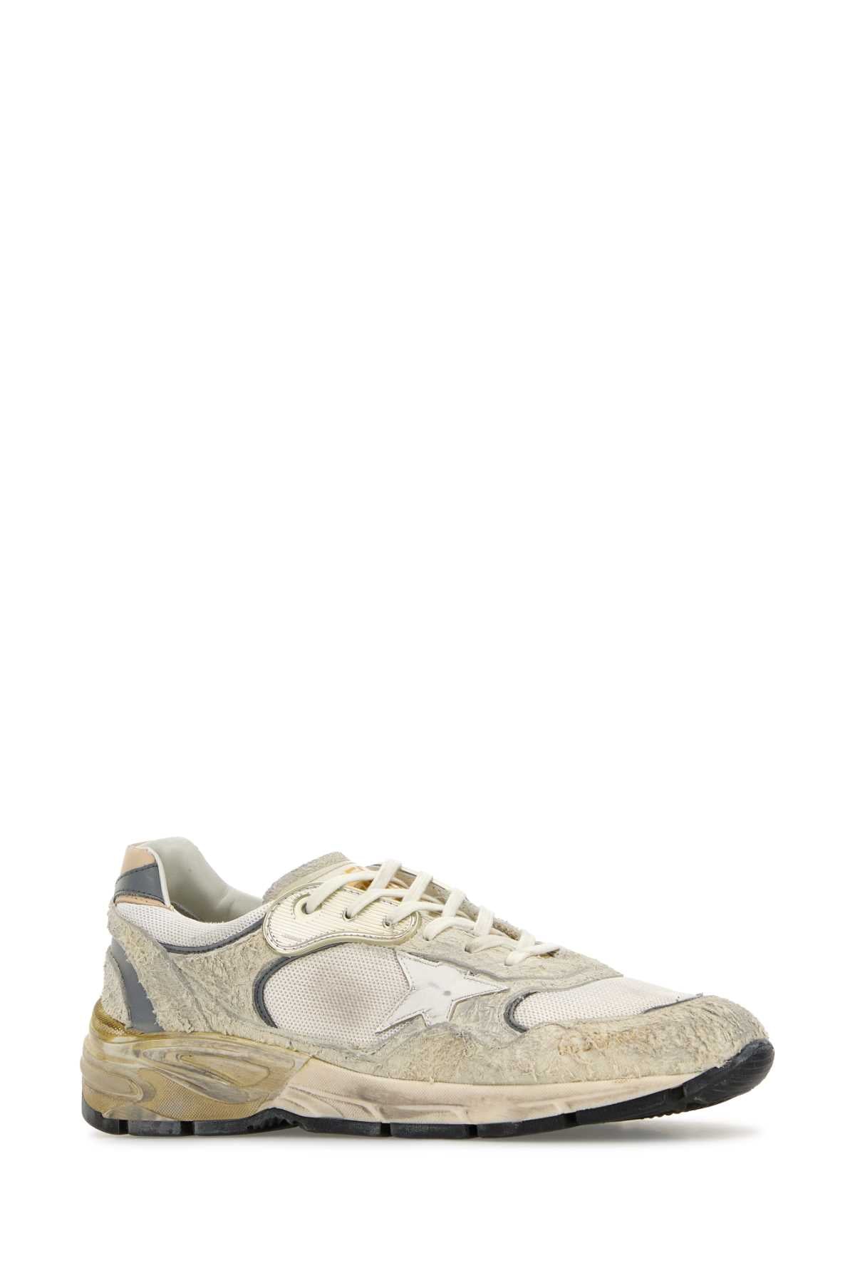 Golden Goose Deluxe Brand Men White Suede And Fabric Running Dad Sneakers GOLDEN GOOSE