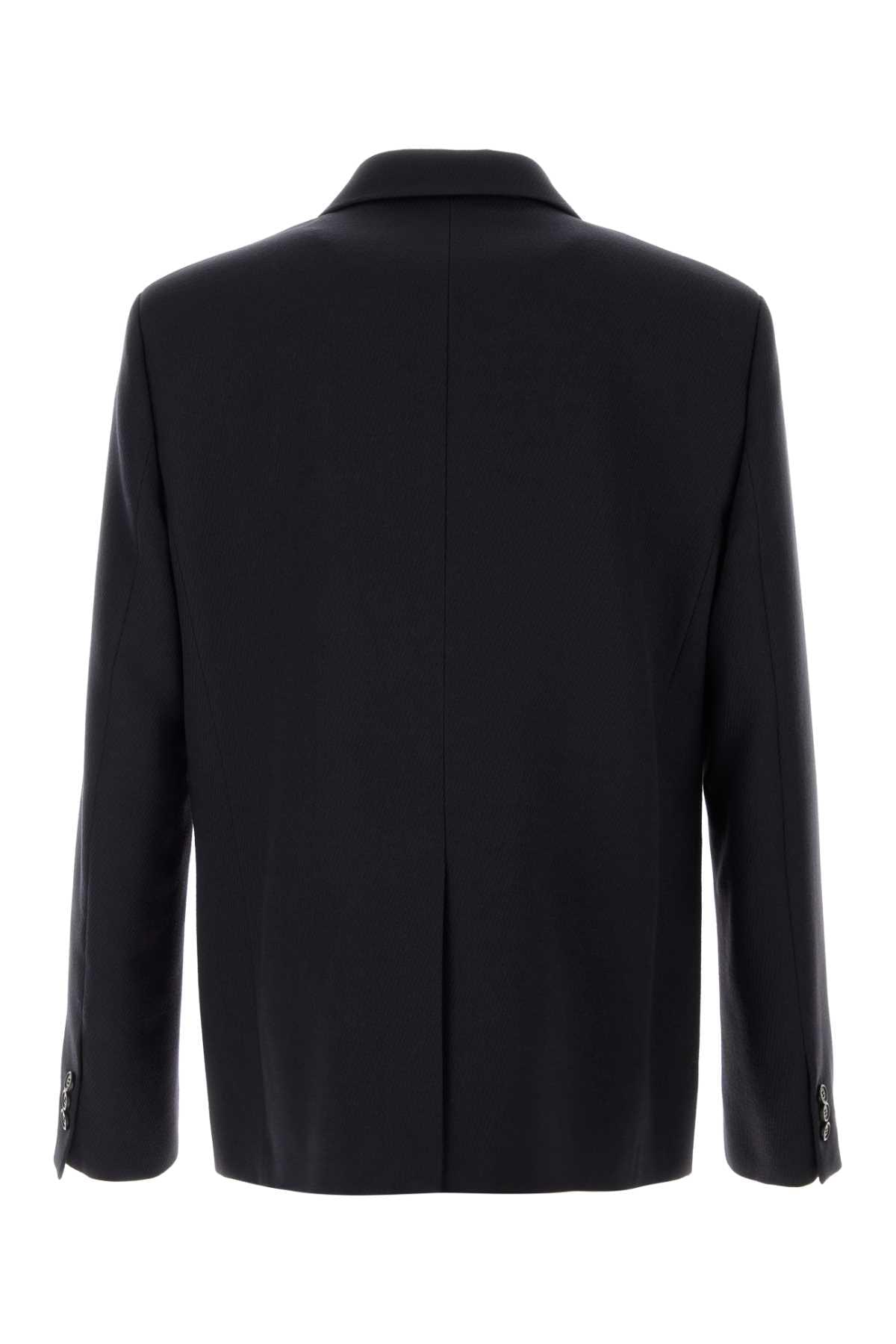 Loewe Men Navy Blue Wool Blazer LOEWE