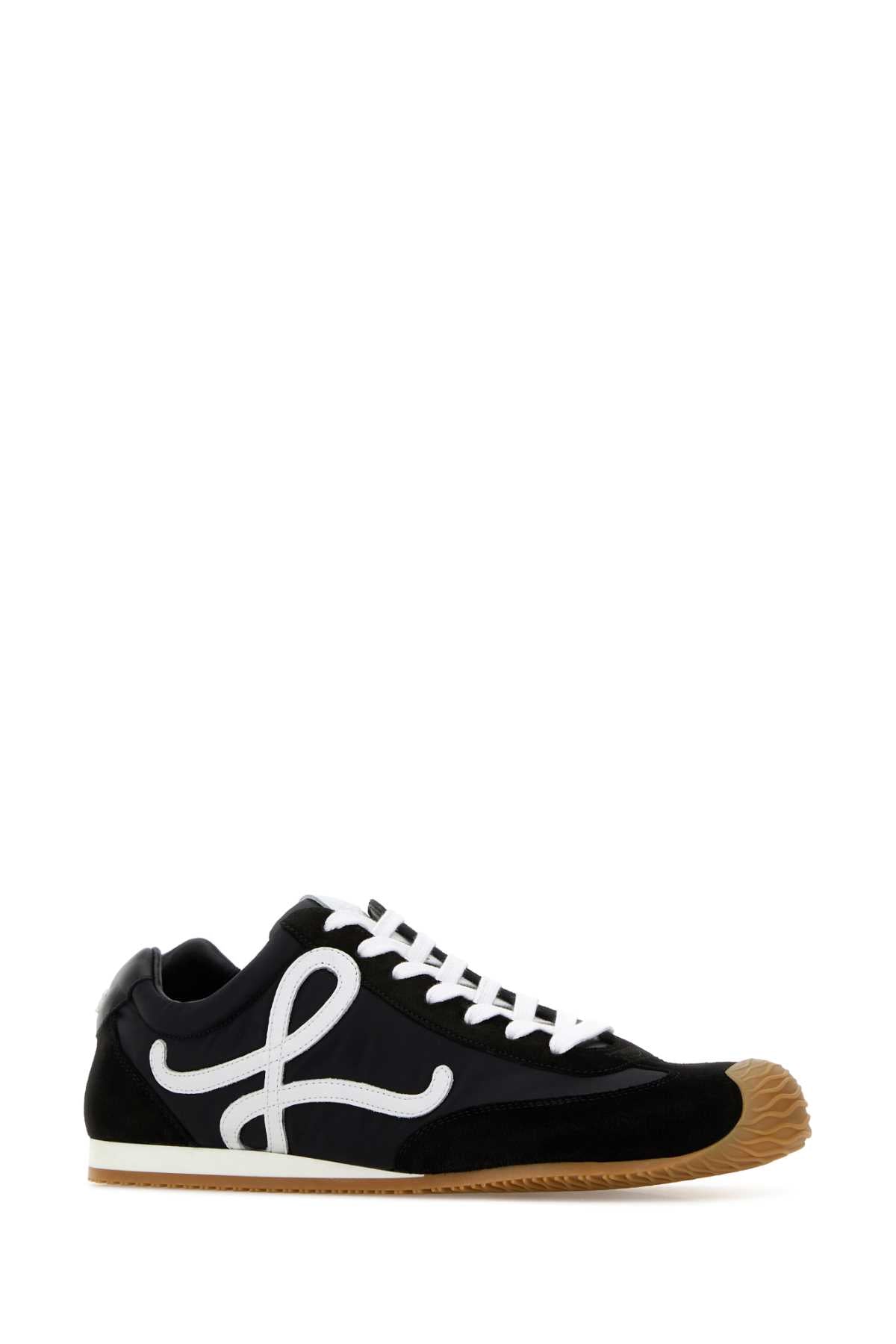 Loewe Men Black Canvas And Suede Ballet Runner 2.0 Sneakers LOEWE