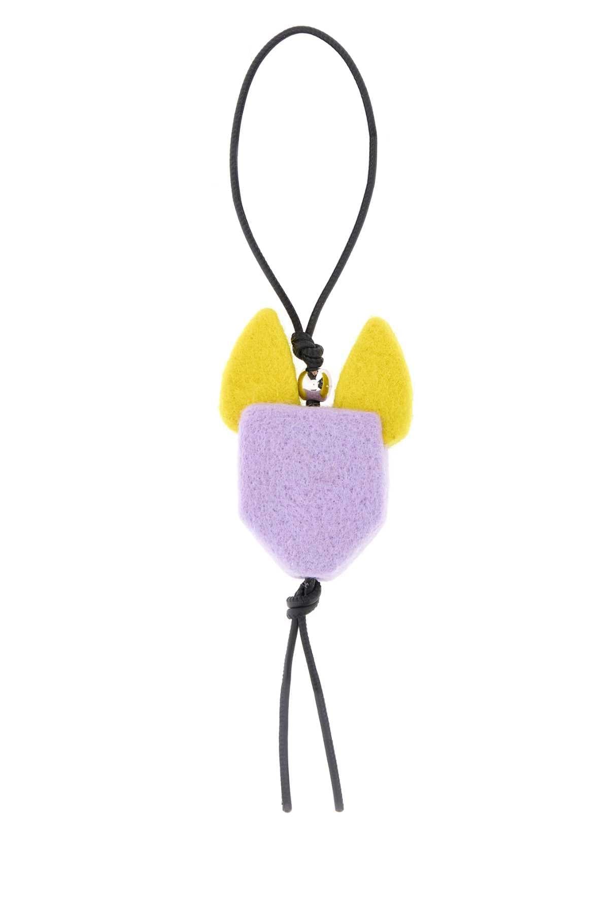 Loewe Women Multicolor Felt Cat Key Ring LOEWE