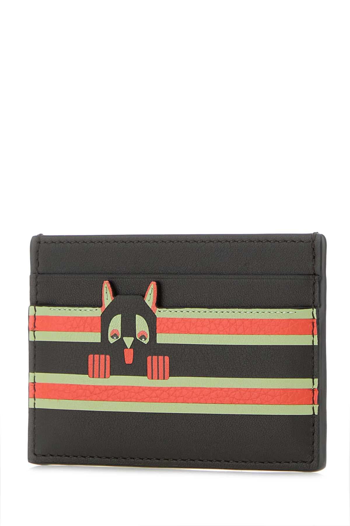 Loewe Women Dark Brown Leather Card Holder LOEWE