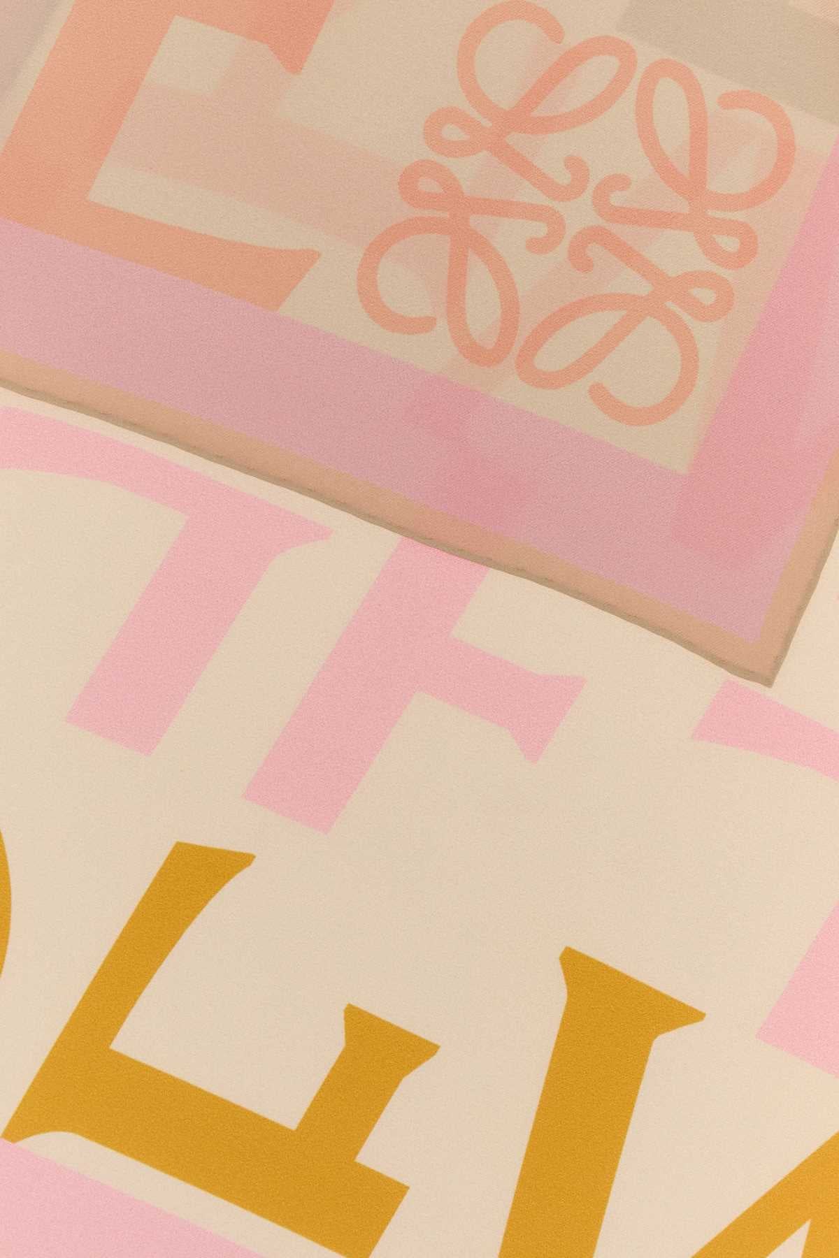 Loewe Women Printed Silk Foulard LOEWE