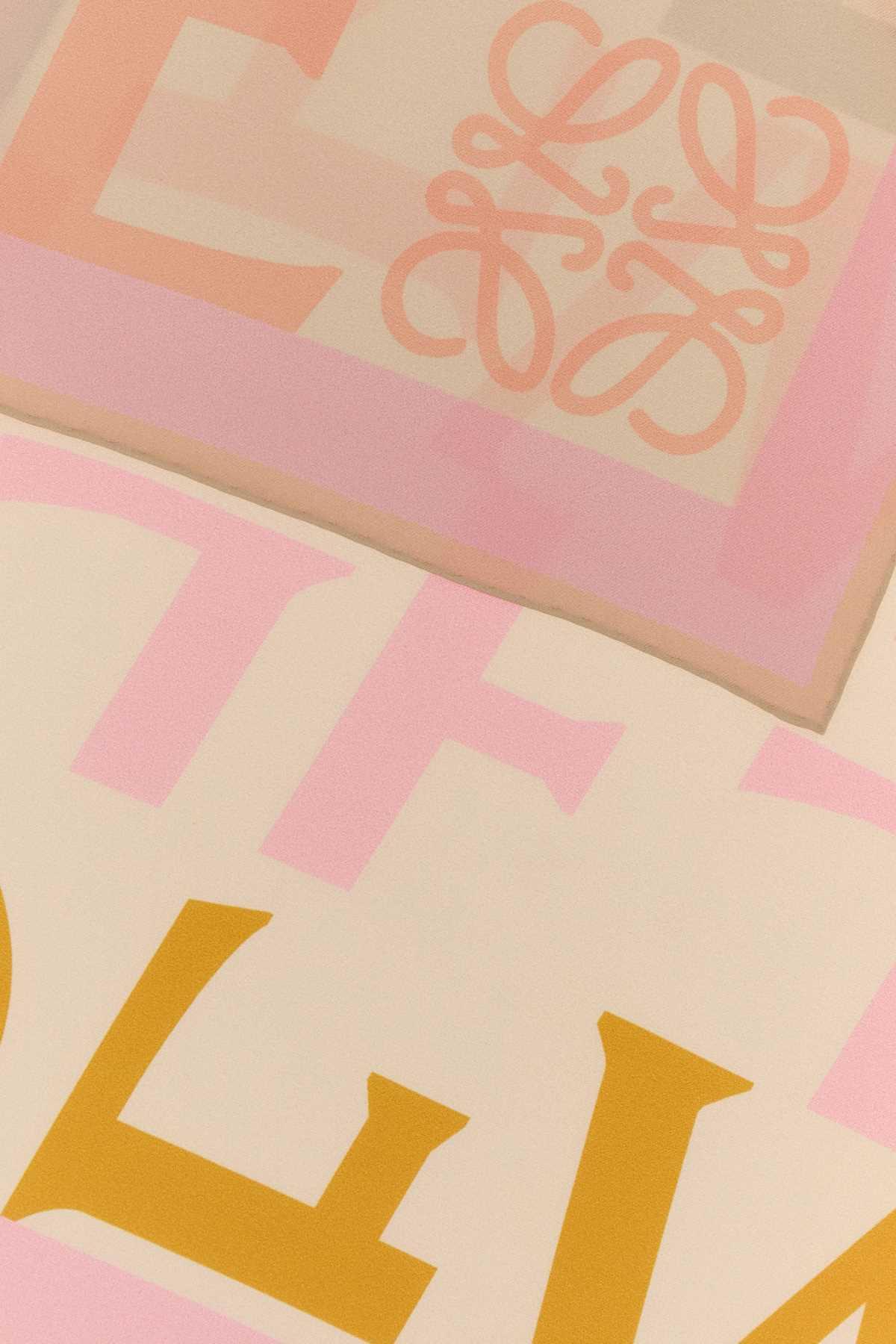Loewe Women Printed Silk Foulard LOEWE