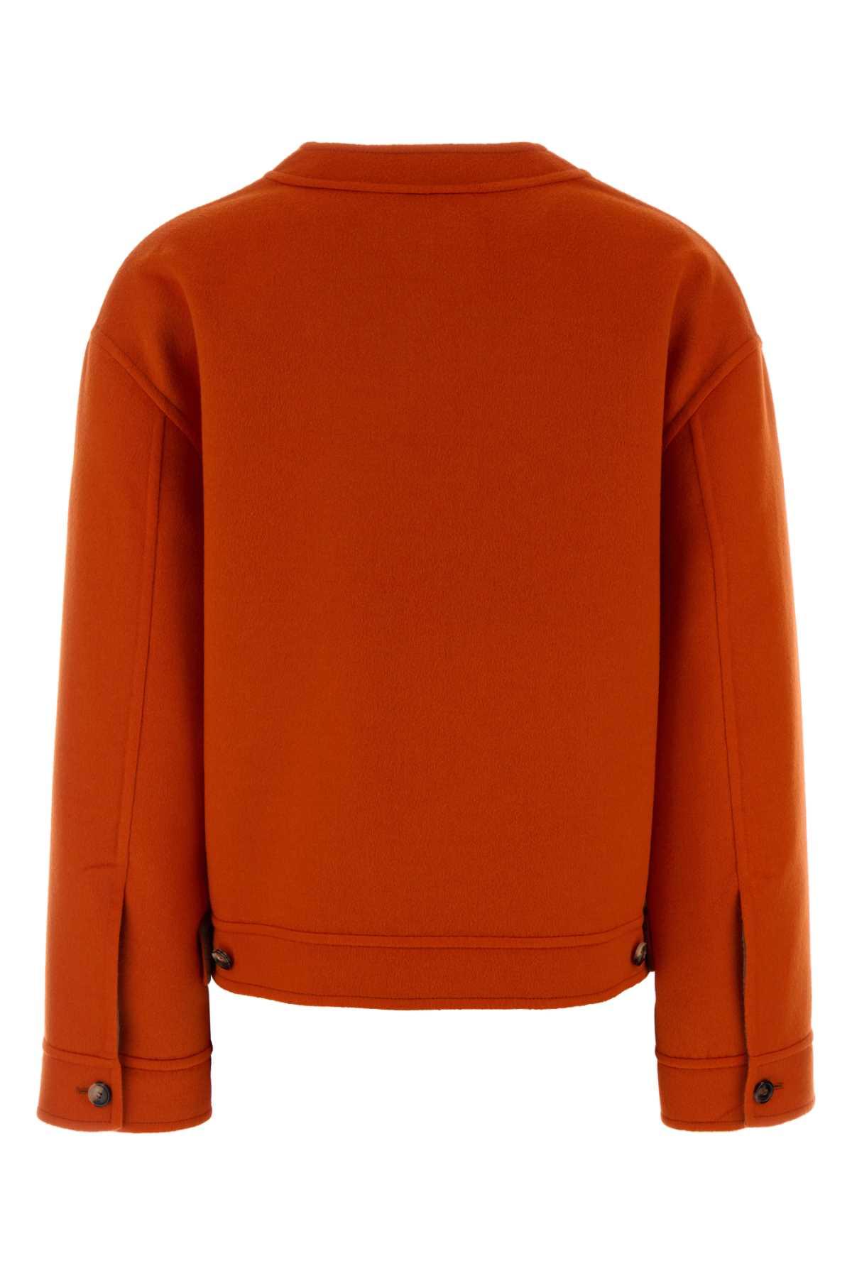 Loewe Women Orange Wool Blend Cardigan LOEWE