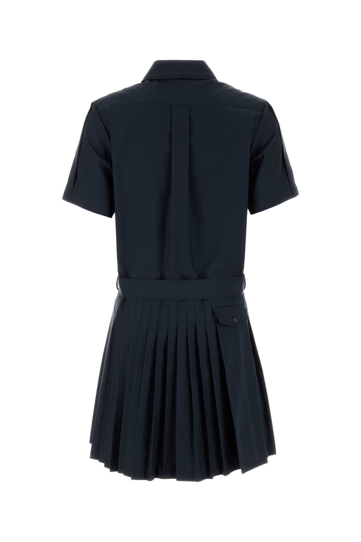 Loewe Women Navy Blue Cotton Blend Mini Dress LOEWE