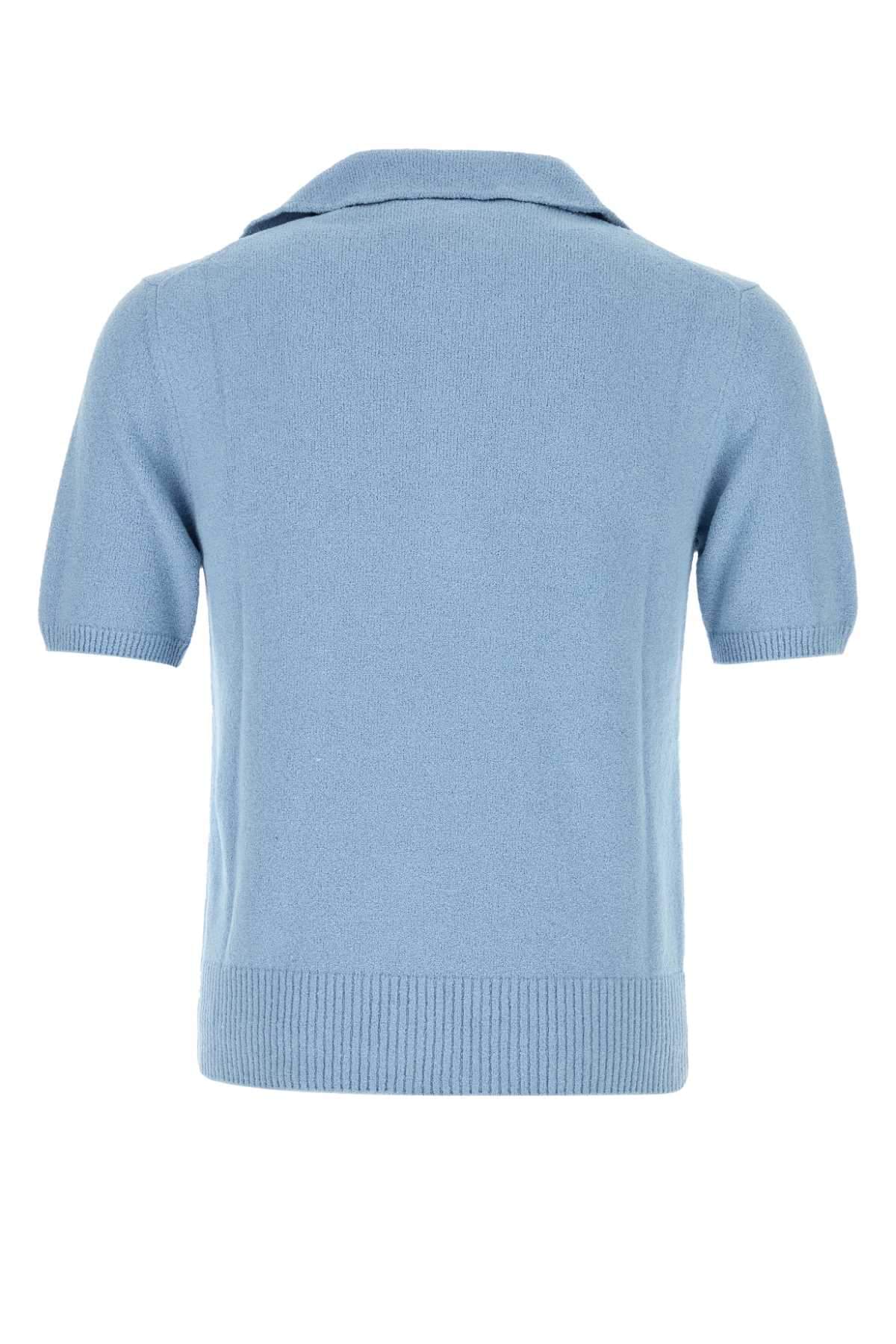 Dolce & Gabbana Men Light Blue Cotton Blend Polo Shirt DOLCE & GABBANA