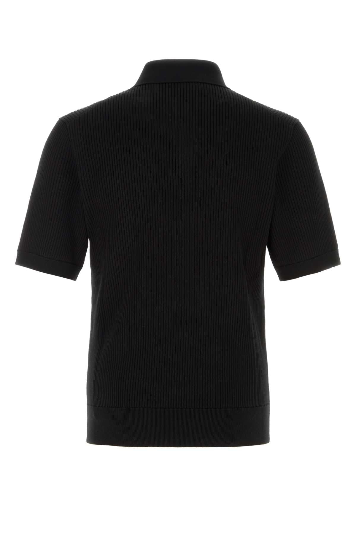 Dolce & Gabbana Men Black Cotton Polo Shirt DOLCE & GABBANA