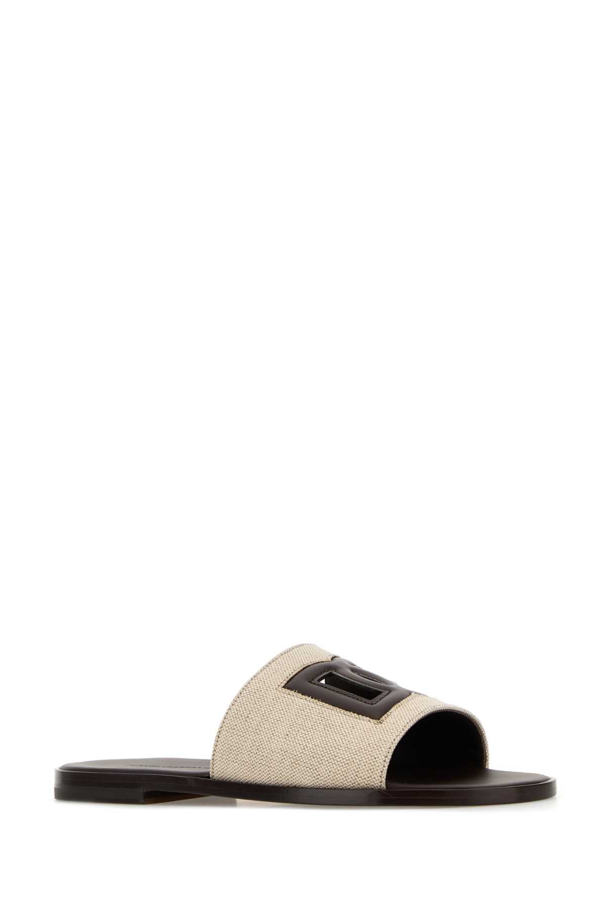 Dolce & Gabbana Men Two-Tone Canvas Slippers DOLCE & GABBANA
