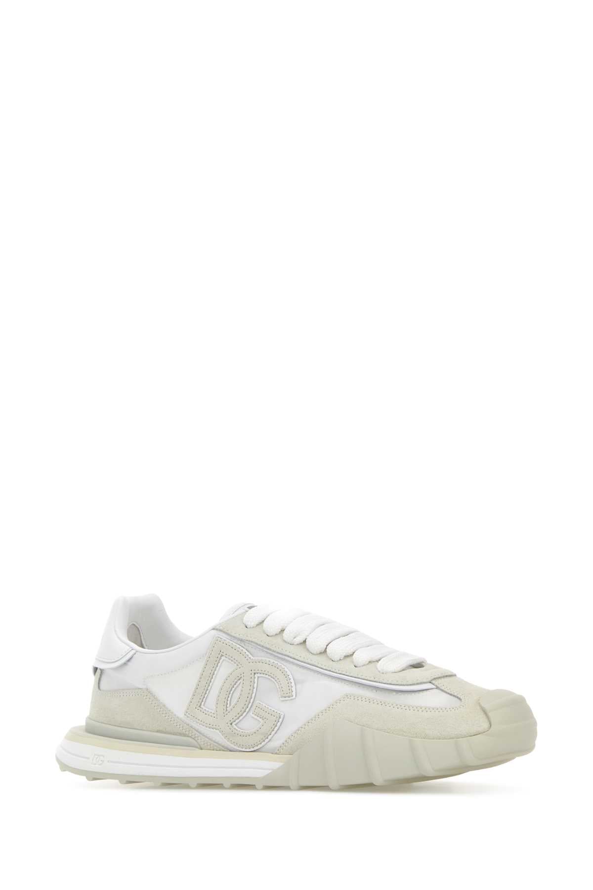 Dolce & Gabbana Men Two-Tone Canvas And Suede Dg Athletic Sneakers DOLCE & GABBANA