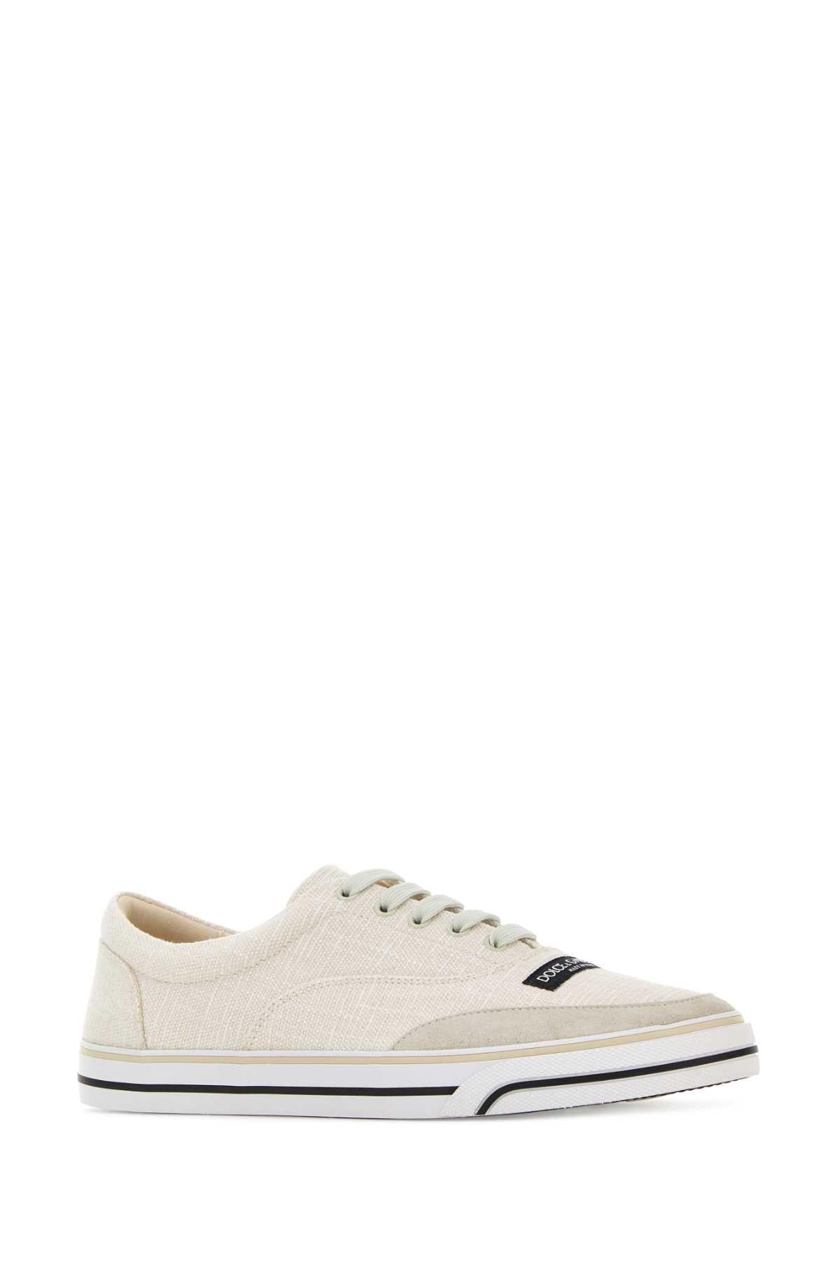 Dolce & Gabbana Men Ivory Canvas Dg Sailing Sneakers DOLCE & GABBANA