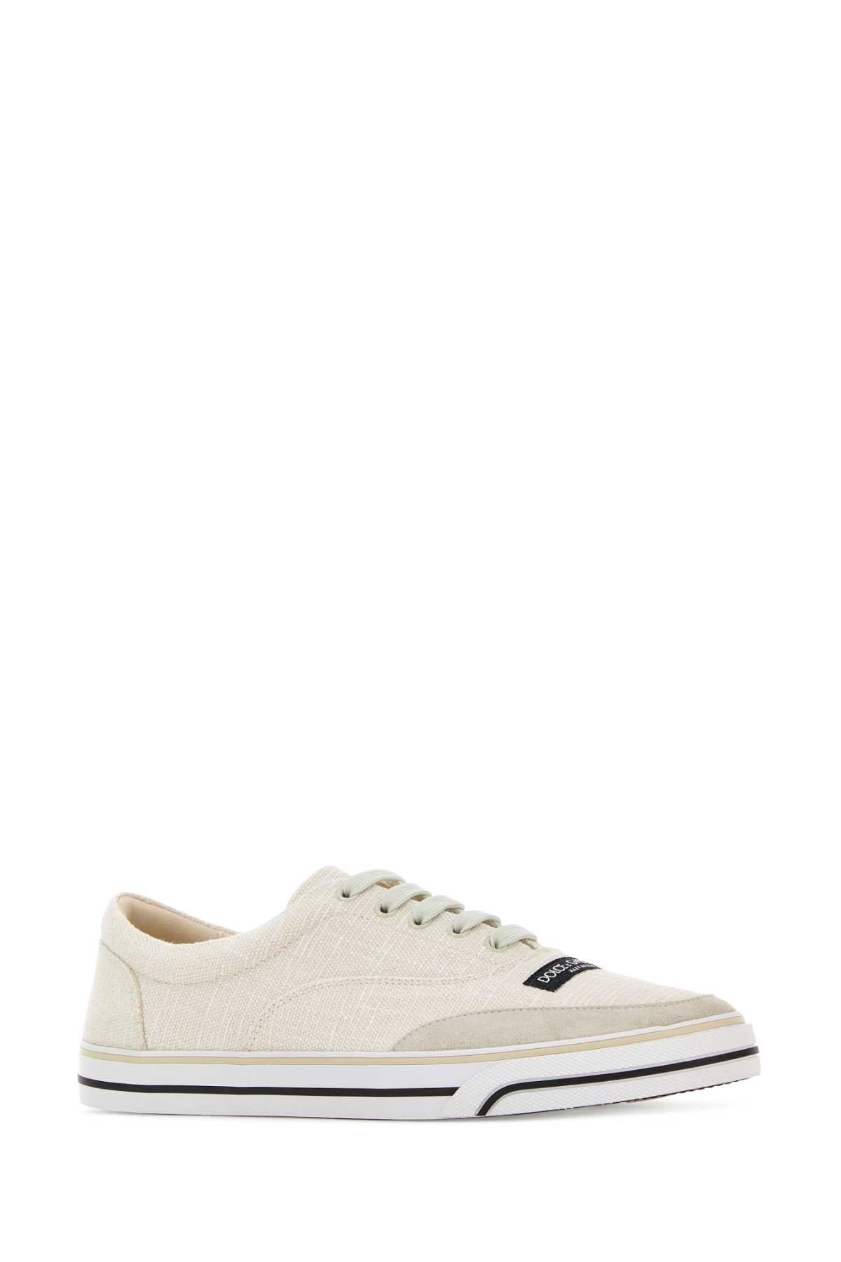 Dolce & Gabbana Men Ivory Canvas Dg Sailing Sneakers DOLCE & GABBANA