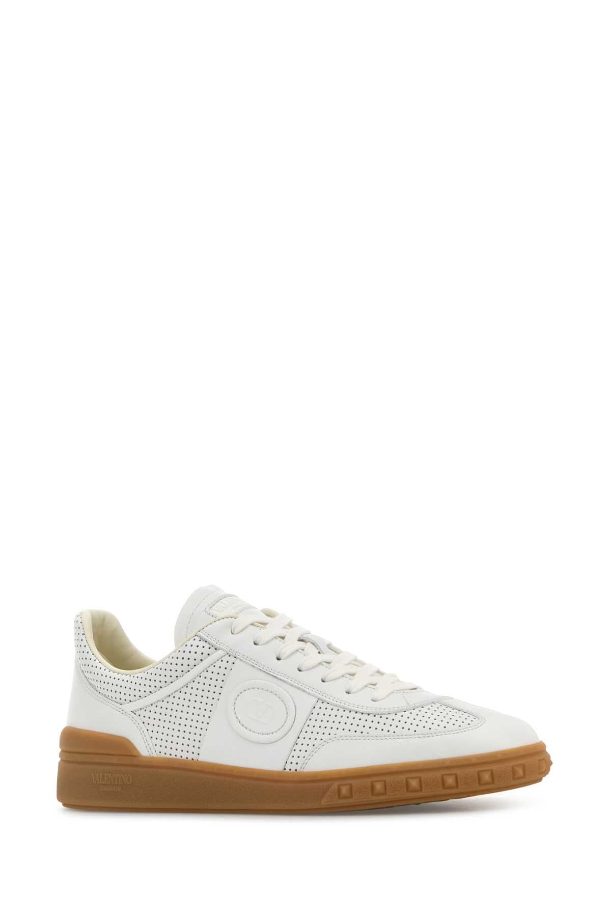 Valentino Garavani Men White Nappa Leather Upvillage Sneakers VALENTINO GARAVANI