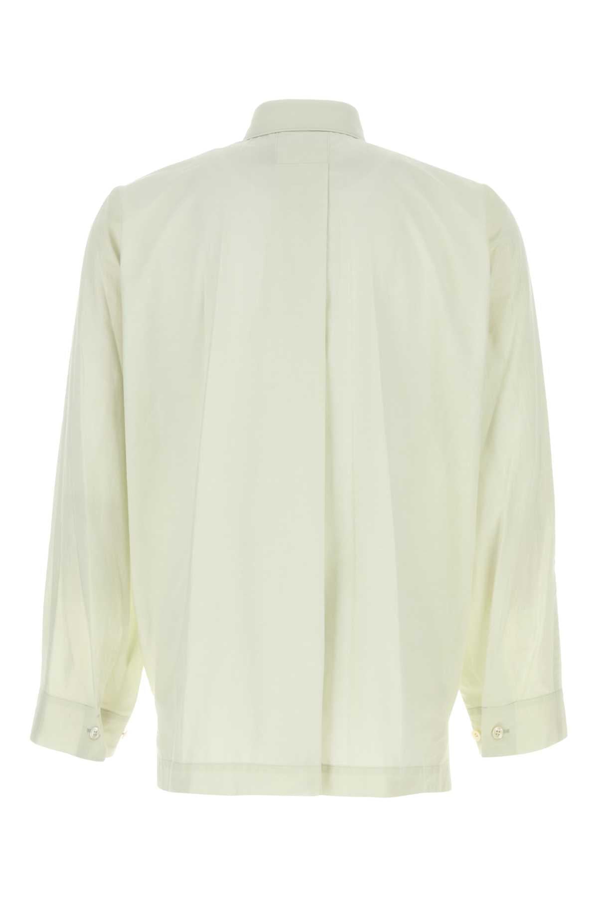 Homme Plisse' Issey Miyake Men Light Green Cotton Shirt HOMME PLISSE ISSEY MIYAKE