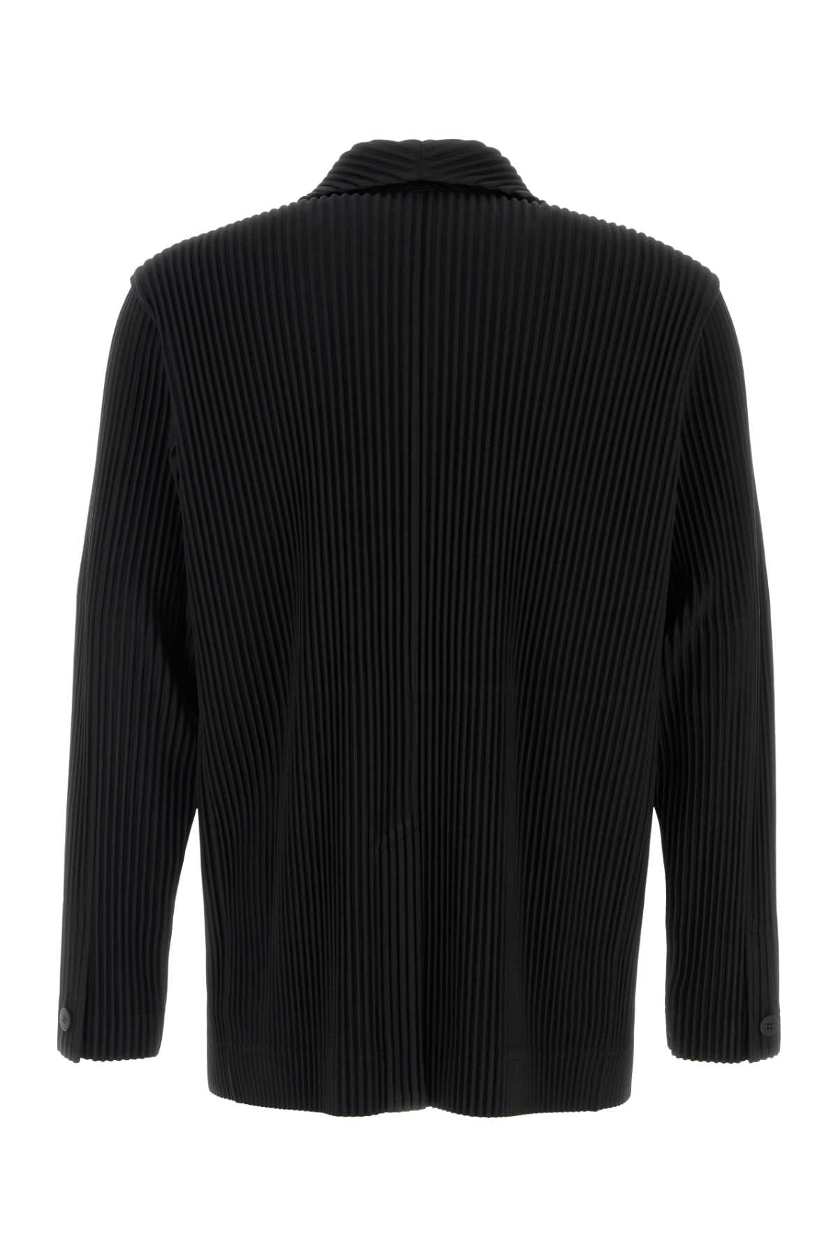 Homme Plisse' Issey Miyake Men Black Polyester Blazer HOMME PLISSE ISSEY MIYAKE