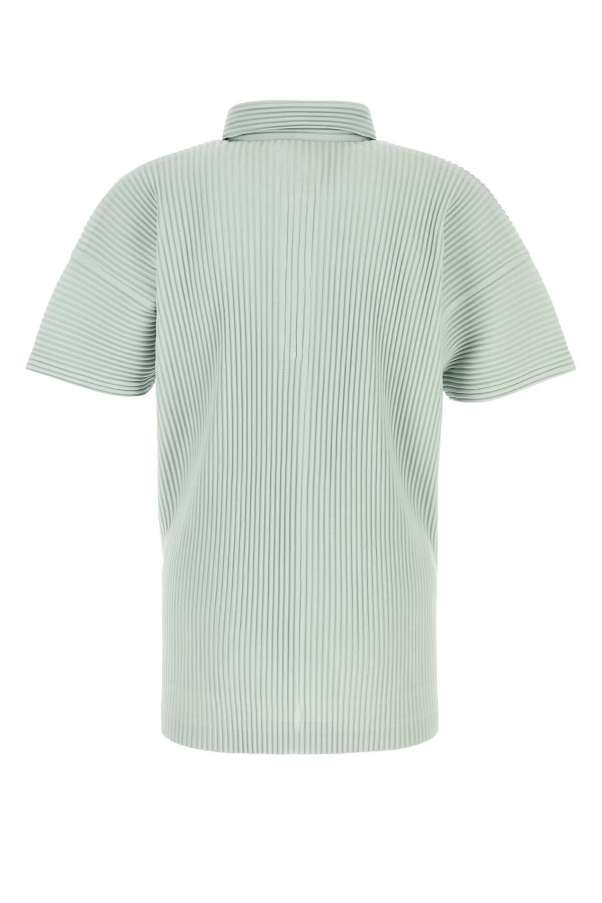 Homme Plisse' Issey Miyake Men Mint Green Polyester Polo Shirt HOMME PLISSE ISSEY MIYAKE