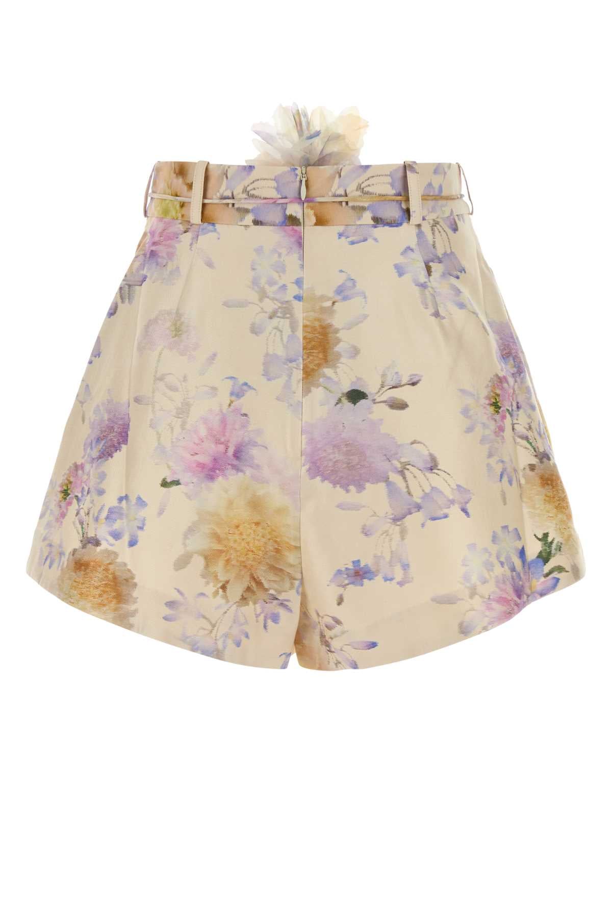 Zimmermann Women Printed Satin Luna Shorts ZIMMERMANN