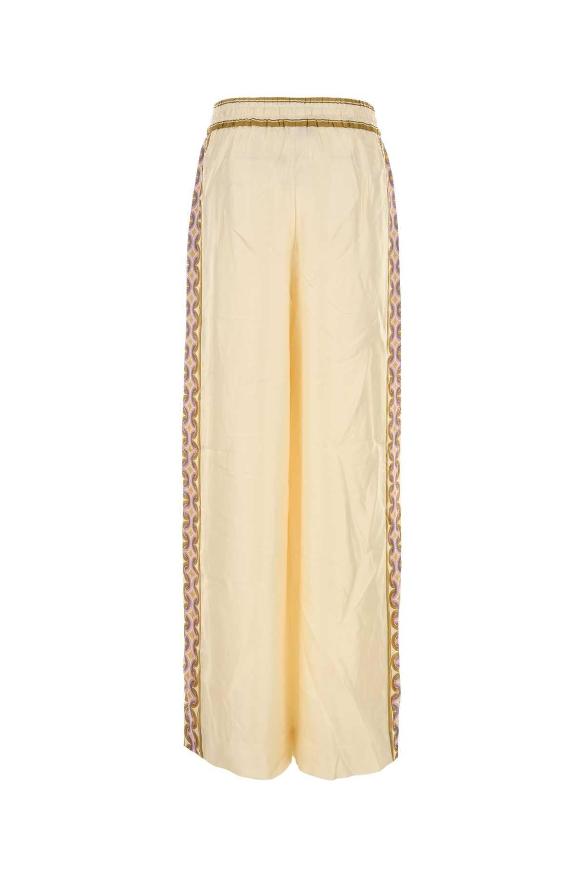 Zimmermann Women Cream Twill Luna Wide-Leg Pant ZIMMERMANN