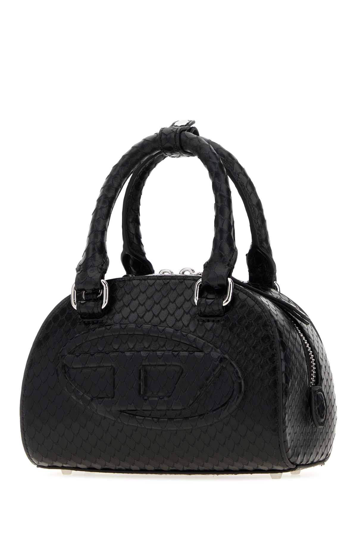 Diesel Women Black Leather 1Dr Dome Handbag DIESEL